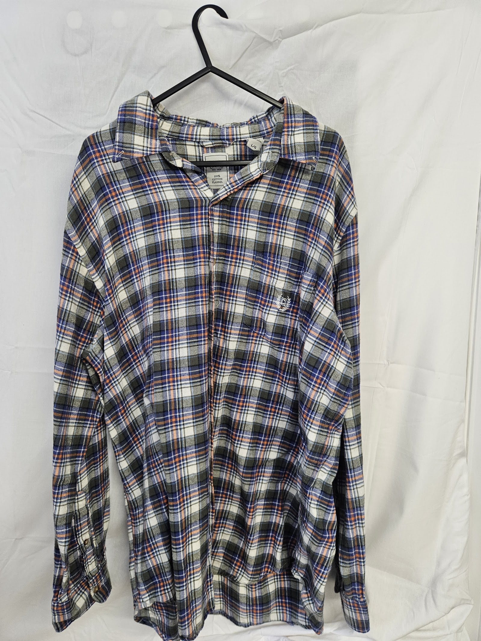 Chaps Multicolour Plaid Cotton Shirt Size L