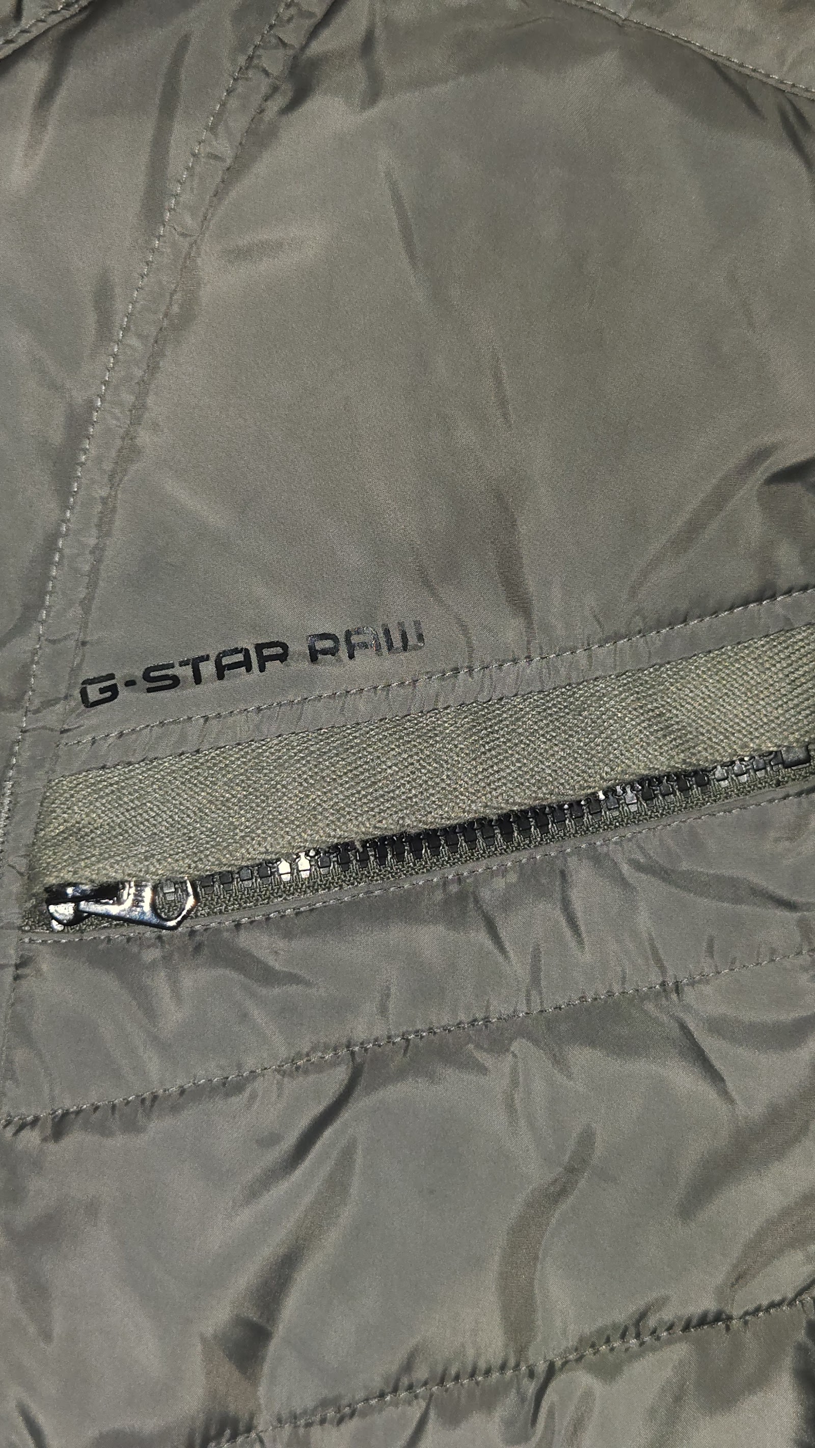 G-Star RAW Charcoal Quilted Zip Jacket, L (labelled), photo 3