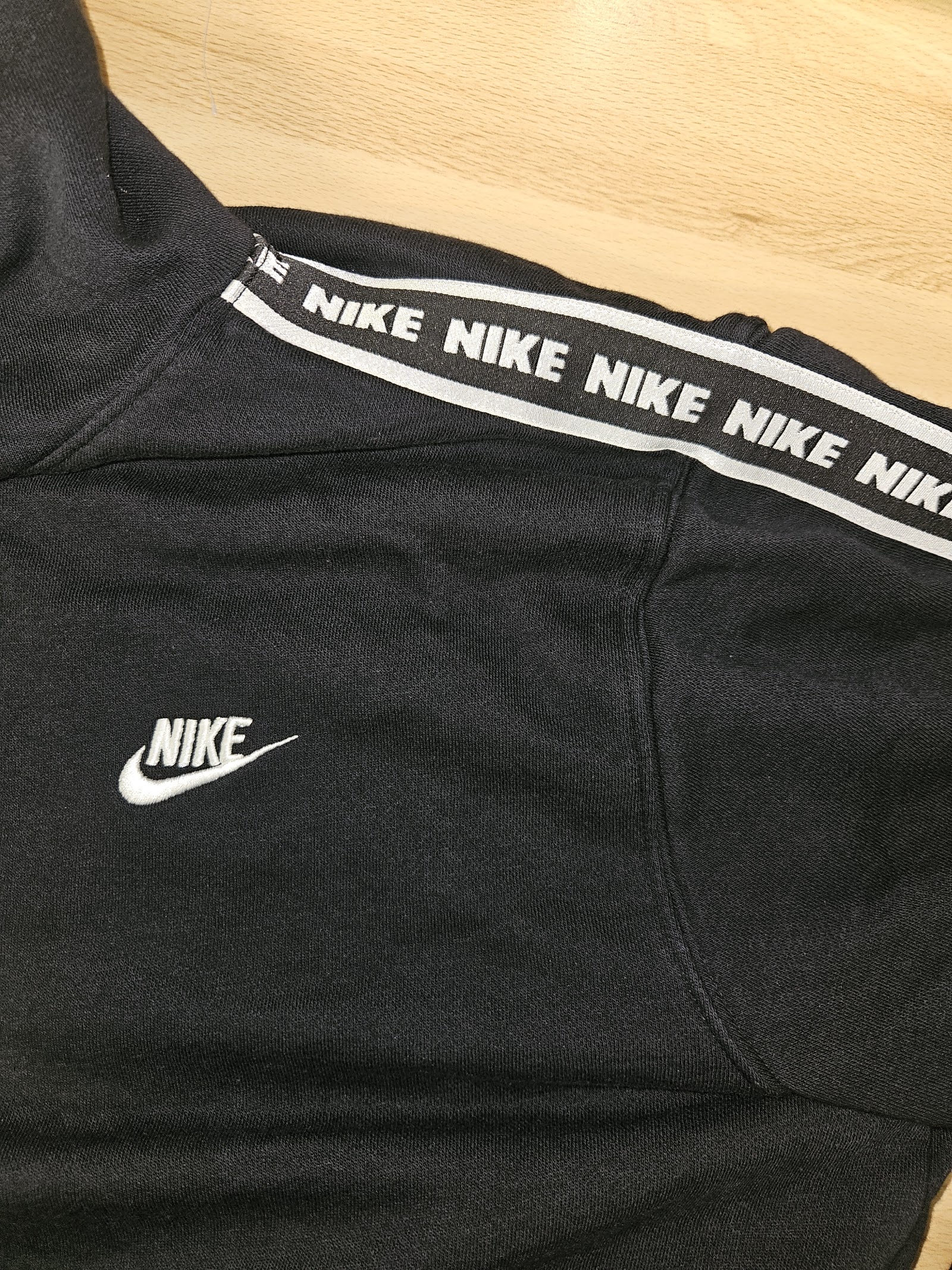 Genuine Nike Black Tape Logo Full Zip Hoodie Size L, L, photo 5