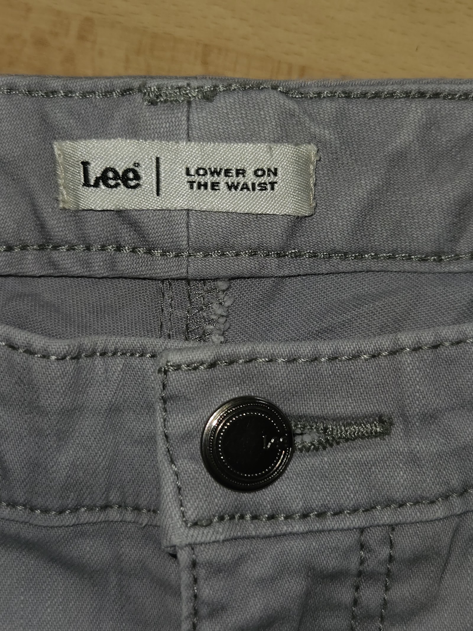 Genuine Lee Grey Lower Waist Capri Jeans, Measured UK 14, photo 3