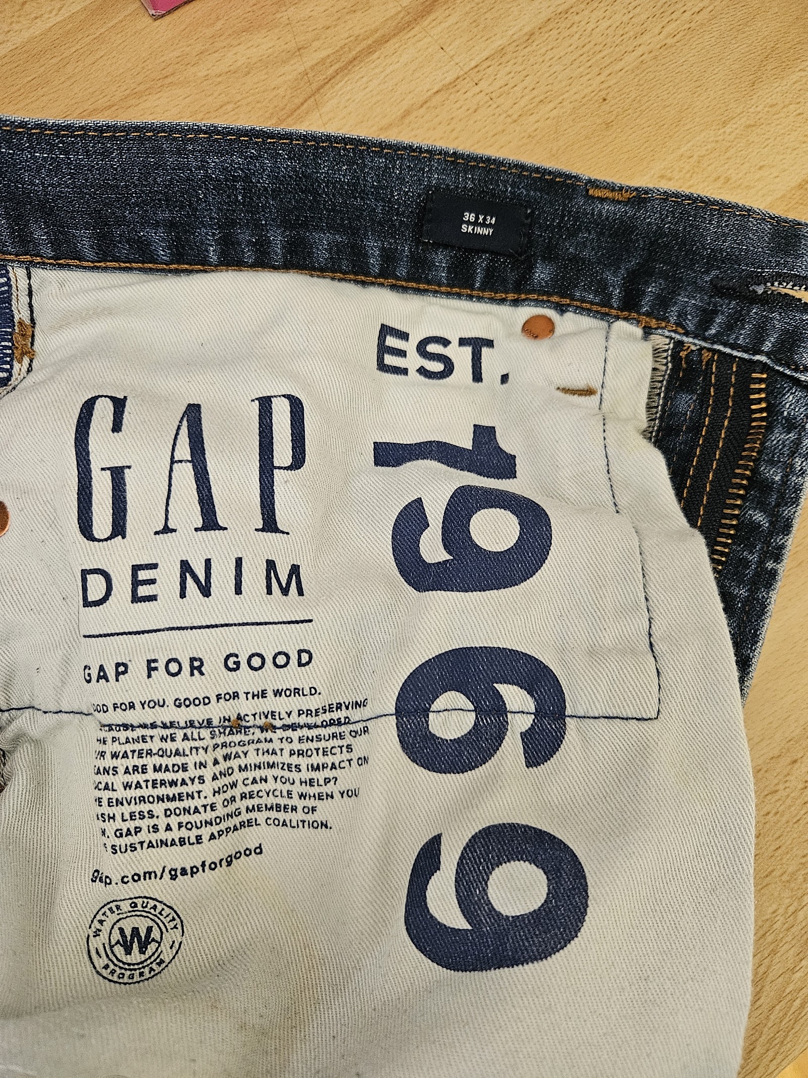 Genuine Gap Denim Dark-blue skinny jeans, W36 L34, photo 4