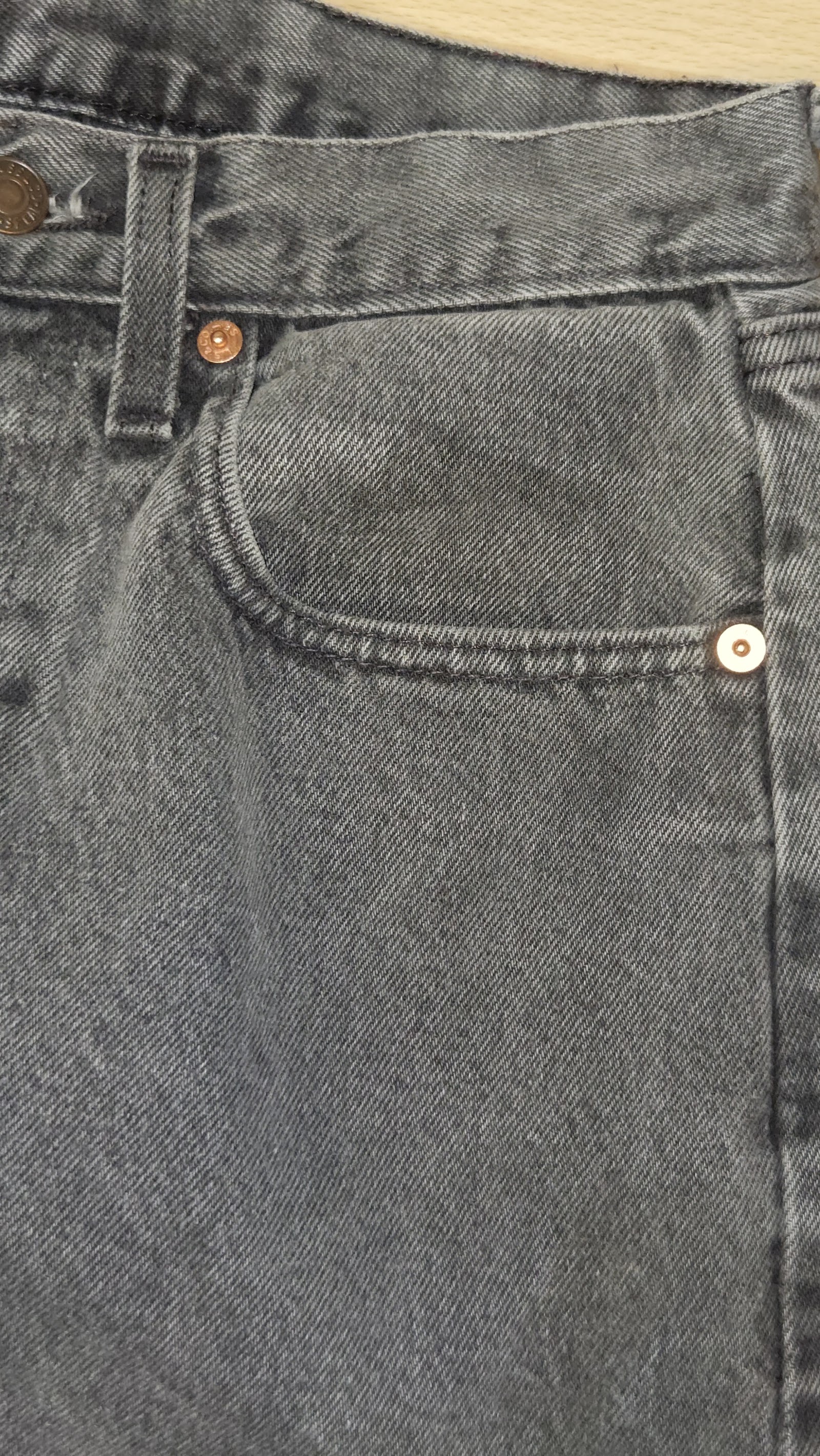Levi's 818 Orange Tab Washed Grey Jeans, Measured W26.5 L29.5 approx., photo 4
