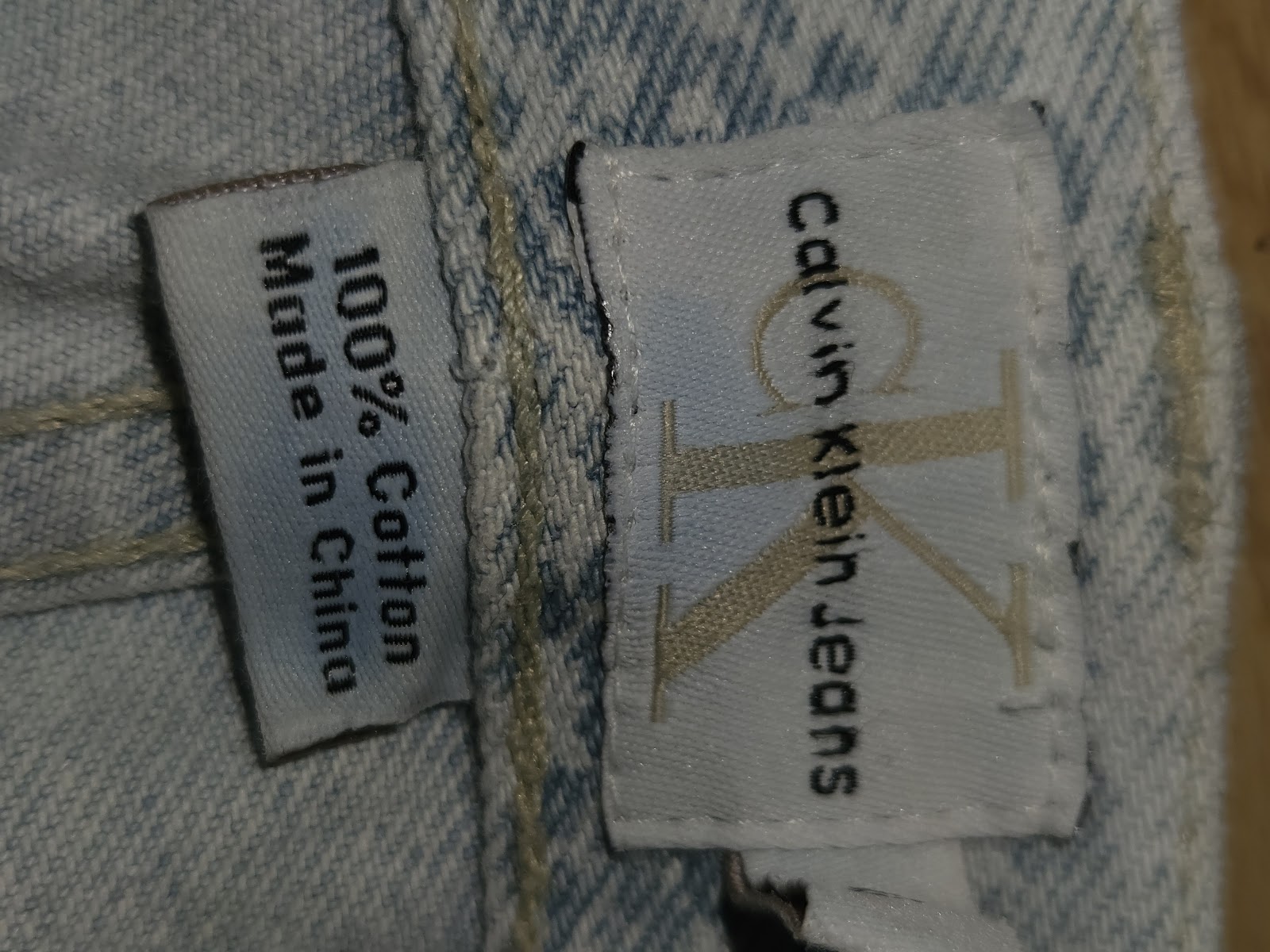 Genuine Calvin Klein Jeans Women's Size 10 Pale Blue Patterned Denim, 10, photo 3
