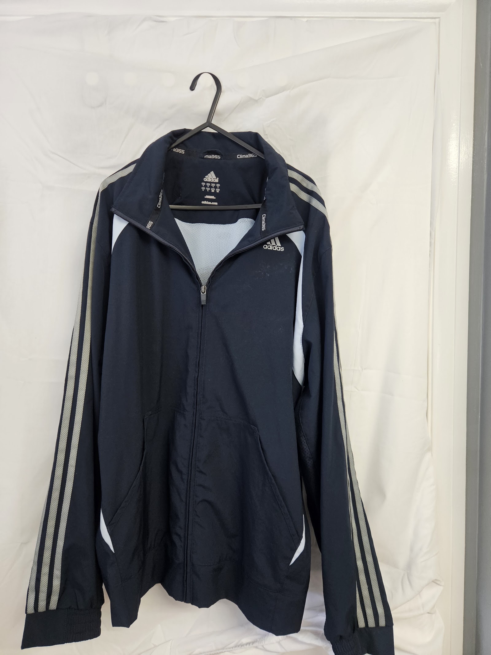 Adidas Navy and white Clima365 sports jacket