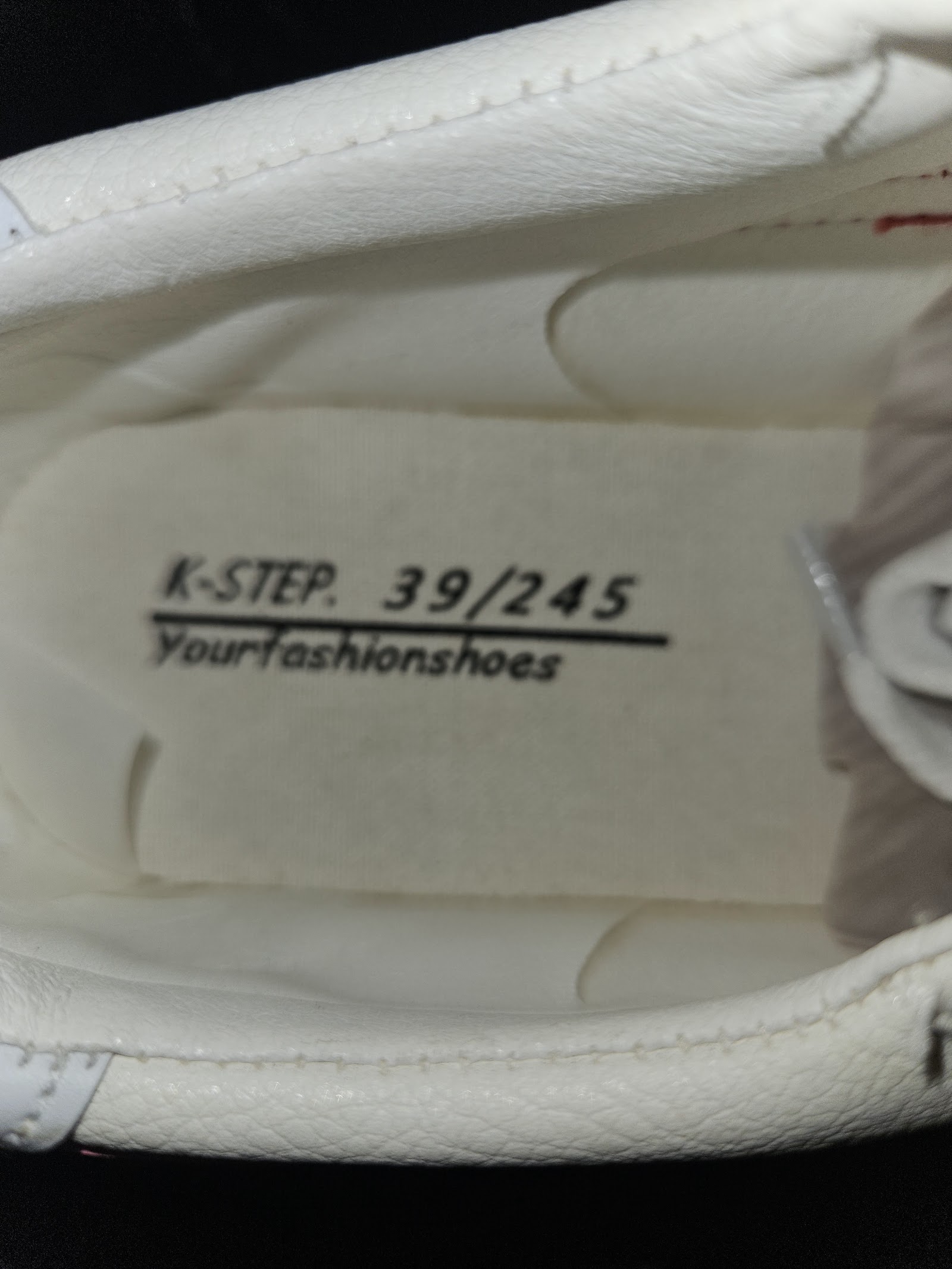 Genuine K-STEP White Red Low-Top Trainers Size EU 39 UK 6, EU 39 / UK 6 / 245, photo 3