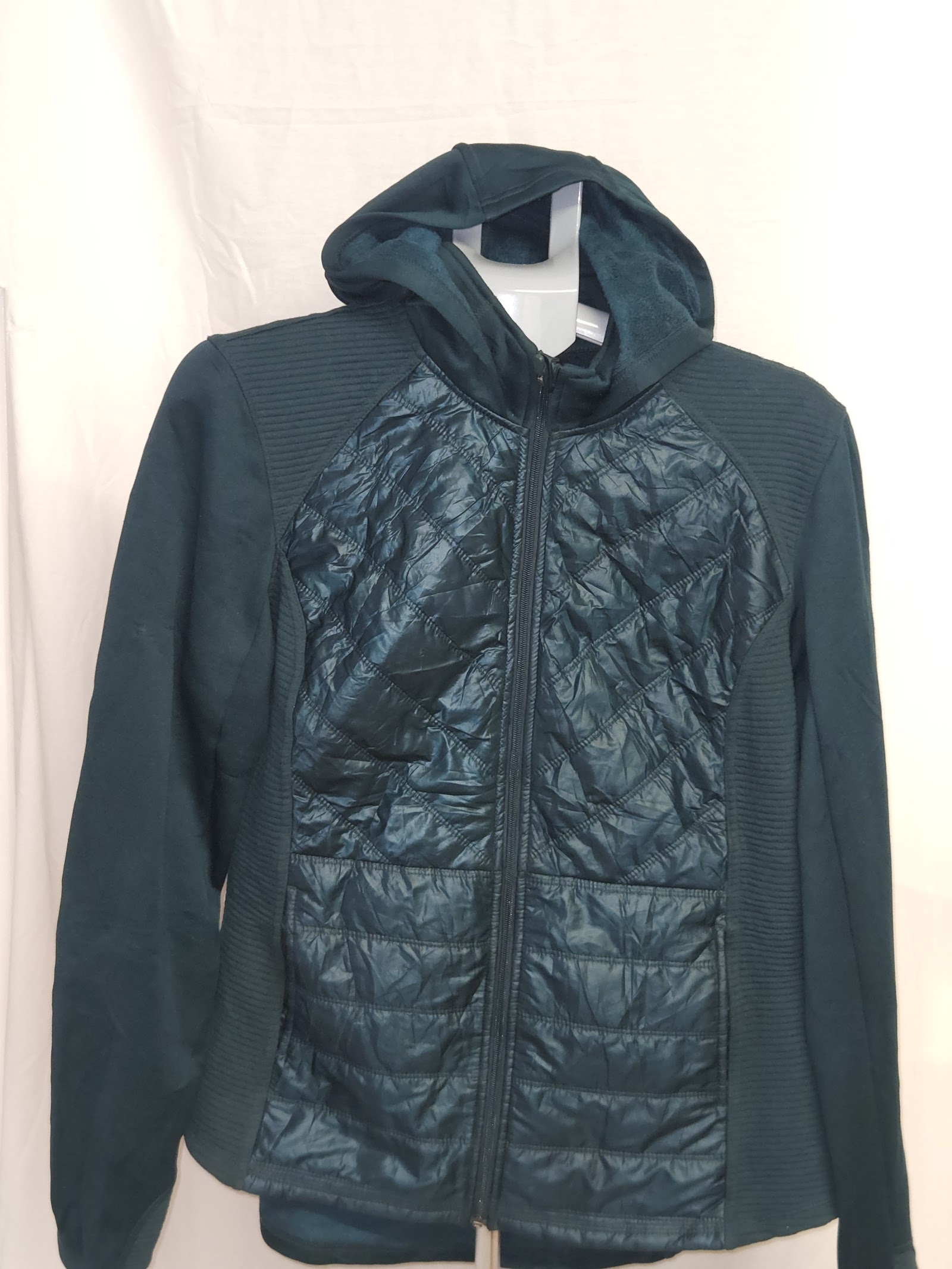 Fila Sport Dark Teal Black Hybrid Hooded Jacket Size XL