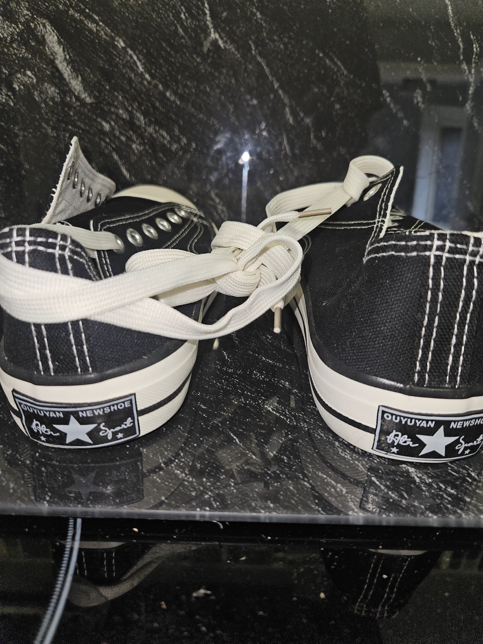 Genuine HUANQIU Black Canvas Low-Top Trainers Size EU 42 UK 8, EU 42 / UK 8 / CN 260, photo 6