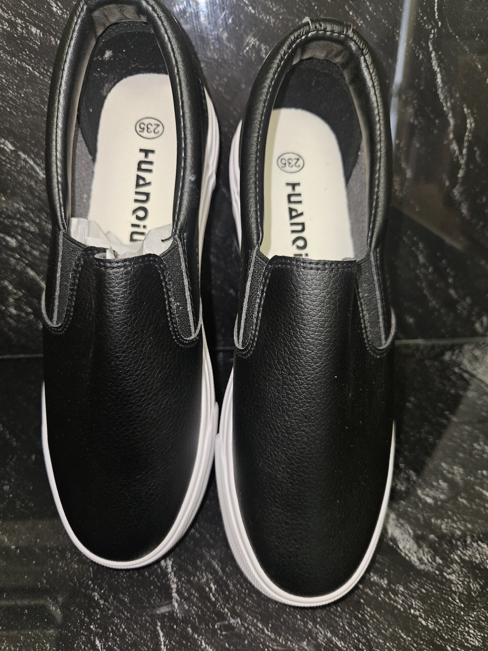 Genuine HUANQIU 1958 Black Slip-On Platform Trainers Size EU 37 UK 4, EU 37 / UK 4 / CN 235, photo 6