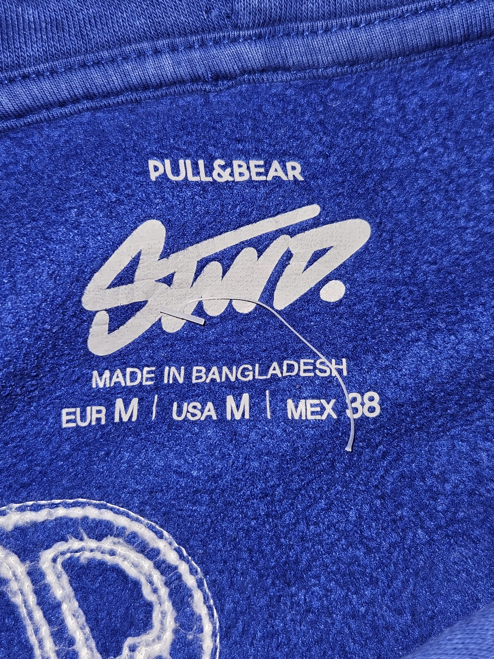 Genuine Pull&Bear Royal Roosters Blue Graphic Hoodie, M, photo 3