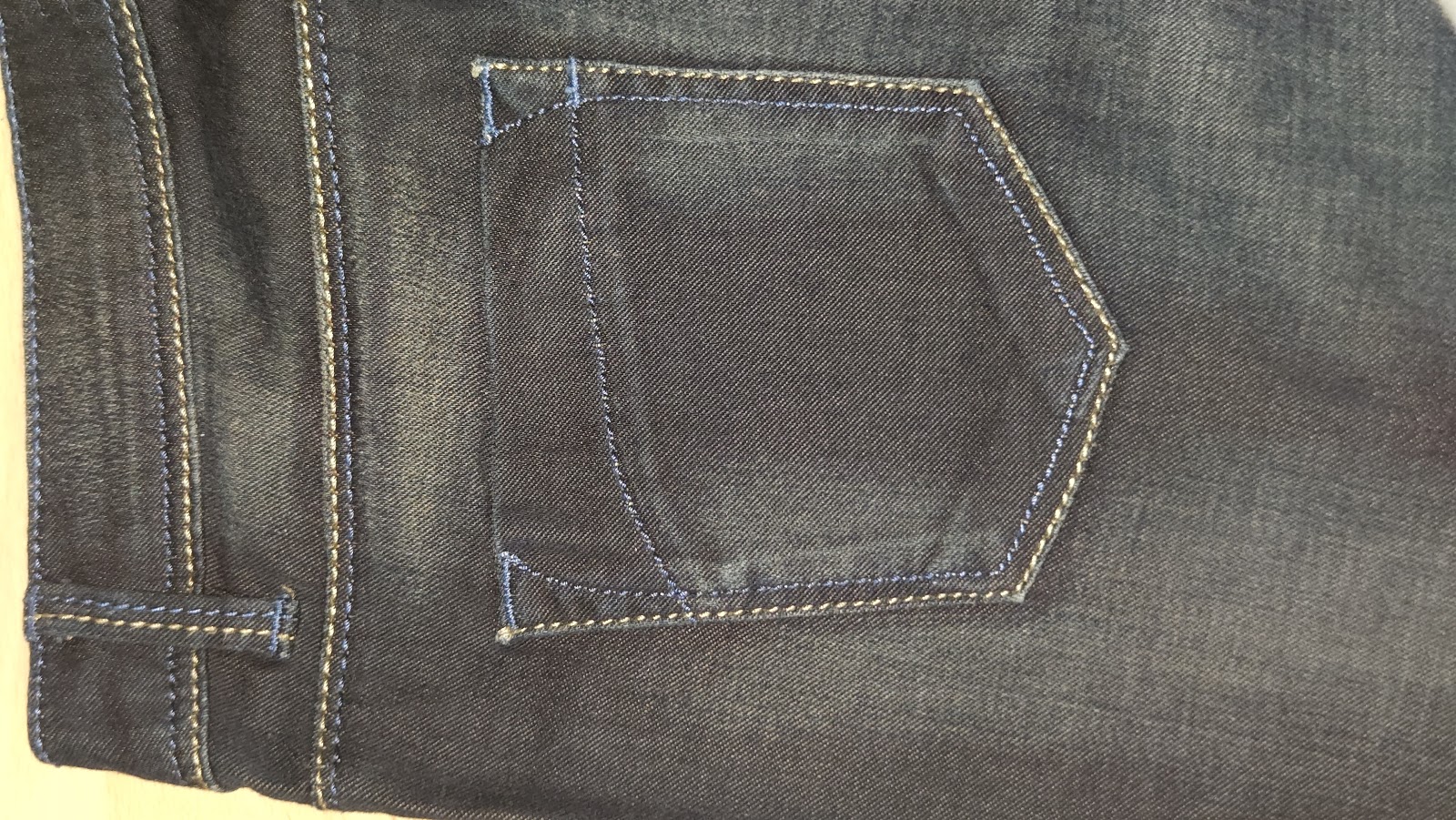 Datch Dark Indigo Contrast Stitch Jeans, Labelled T27, photo 8