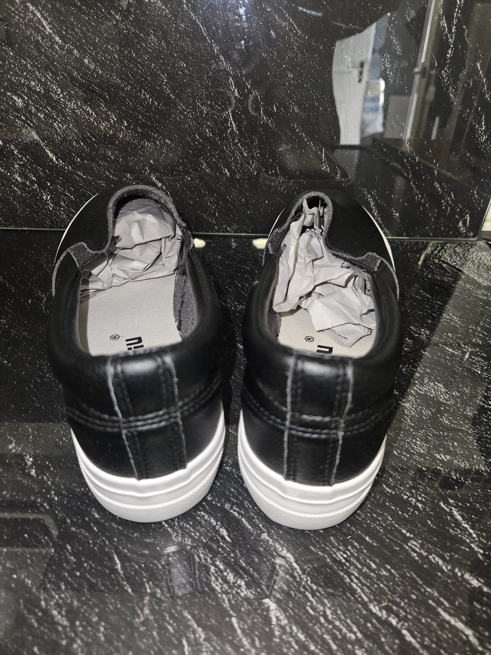 Genuine HUANQIU 1958 Black Slip-On Platform Trainers Size EU 37 UK 4, EU 37 / UK 4 / CN 235, photo 4