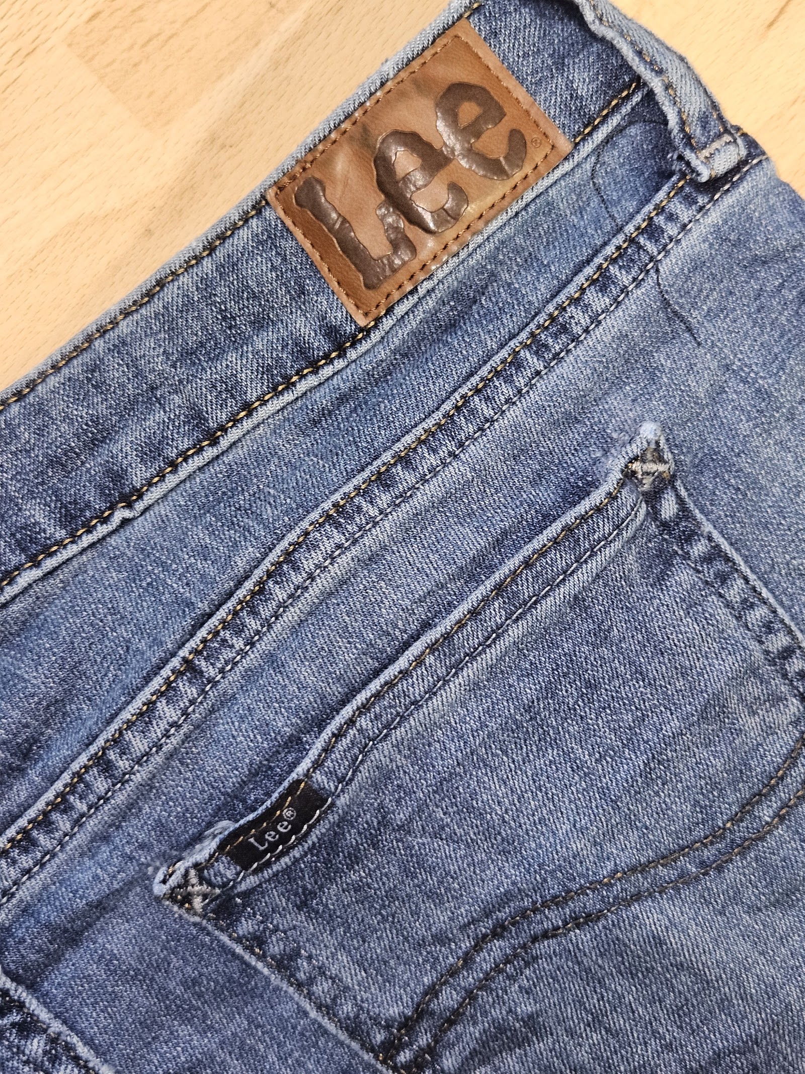 Genuine Lee Mid Blue Straight Leg Jeans, 16 Short / Petite, photo 5