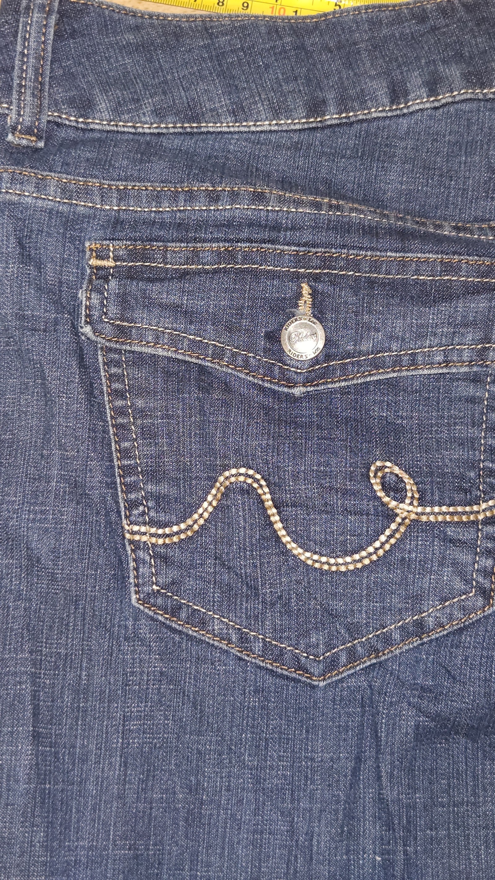 Riders by Lee Dark Blue Turn-Up Capri Jeans, Measured W35 approx., photo 8