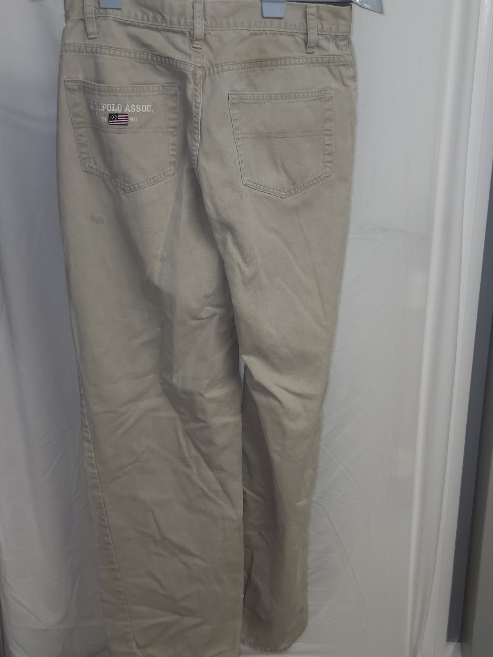 Genuine U.S. Polo Assn. Light Khaki Chino Trousers W32 L32, W32 L32, photo 2