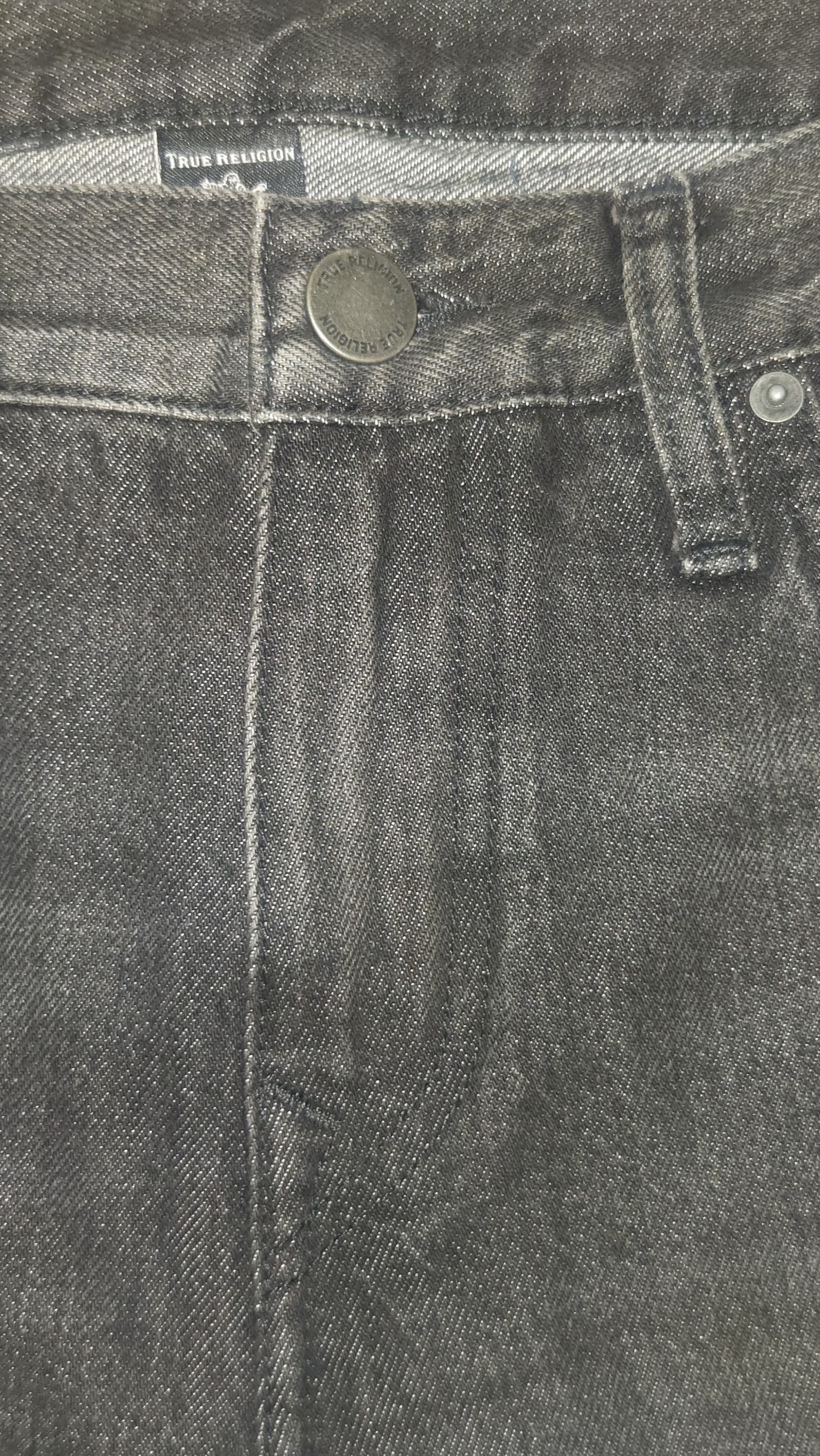 True Religion Ricky Washed Black Straight Jeans, W32, photo 5