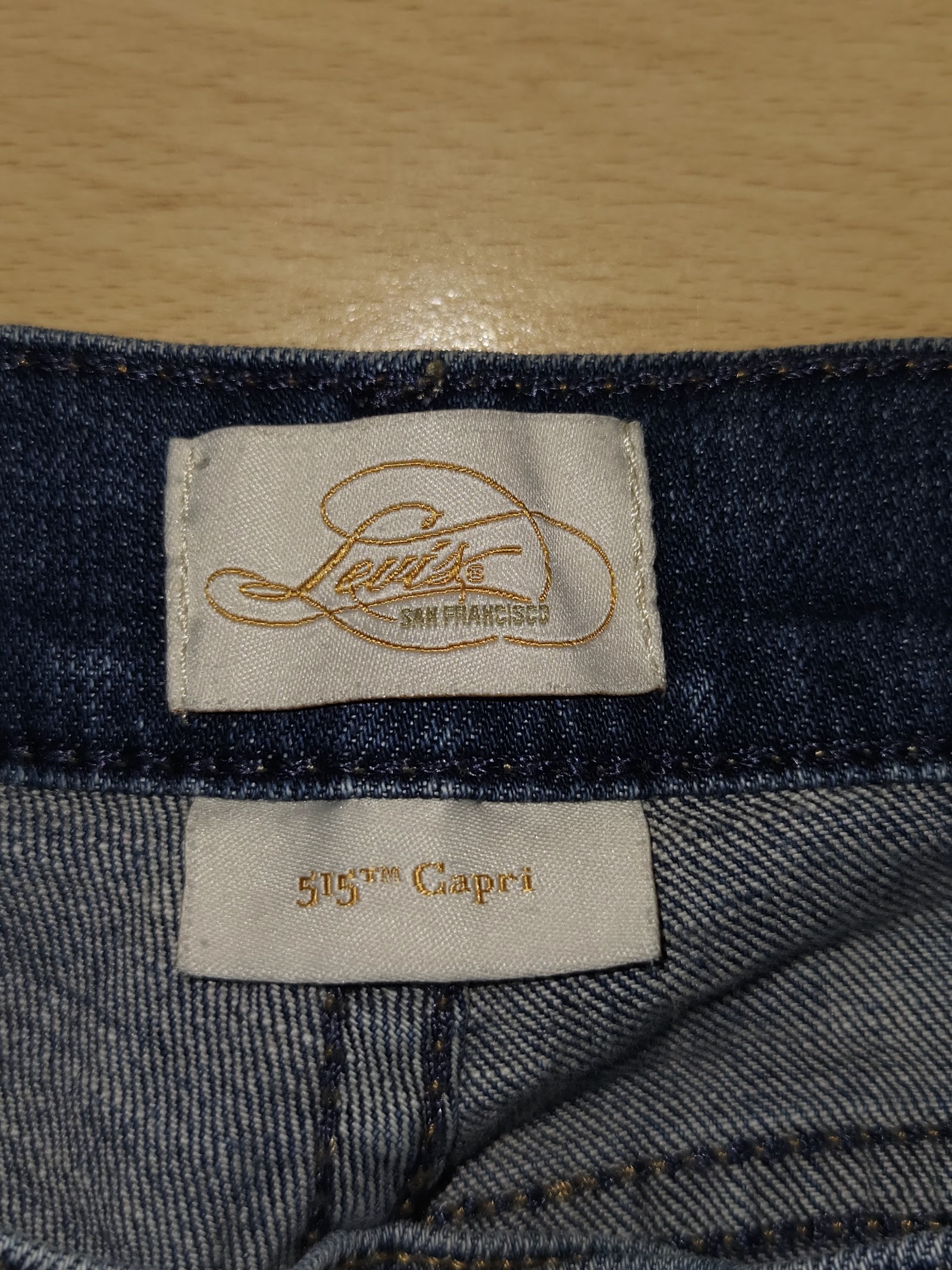 Genuine Levi Strauss Signature 515 Mid Blue Capri Jeans, 12, photo 5