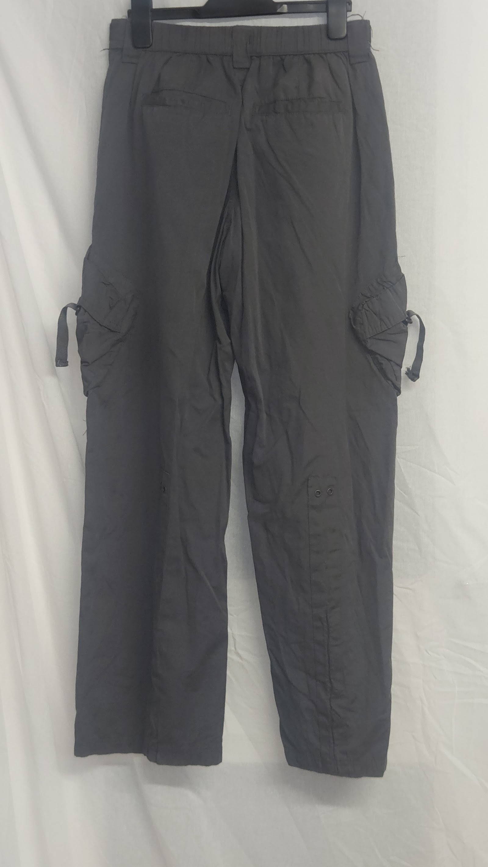 Forever 21 Black Zip Pocket Cargo Trousers, Measured W28 approx., photo 2