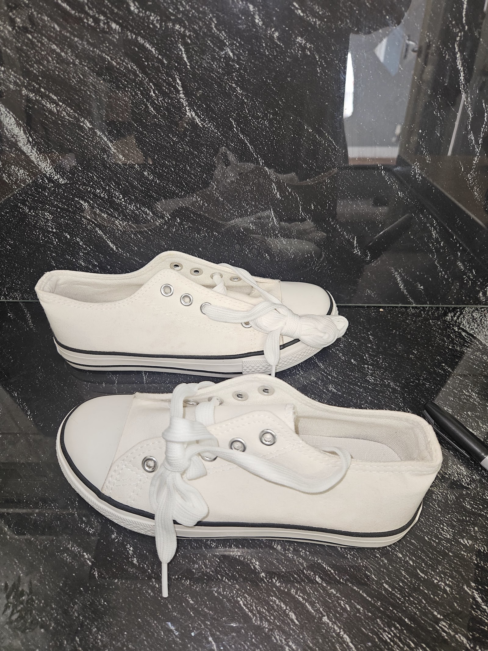 Genuine Leicarjion White Canvas High-Top Trainers Size EU 38 UK 5, EU 38 / UK 5 / CN 240, photo 3