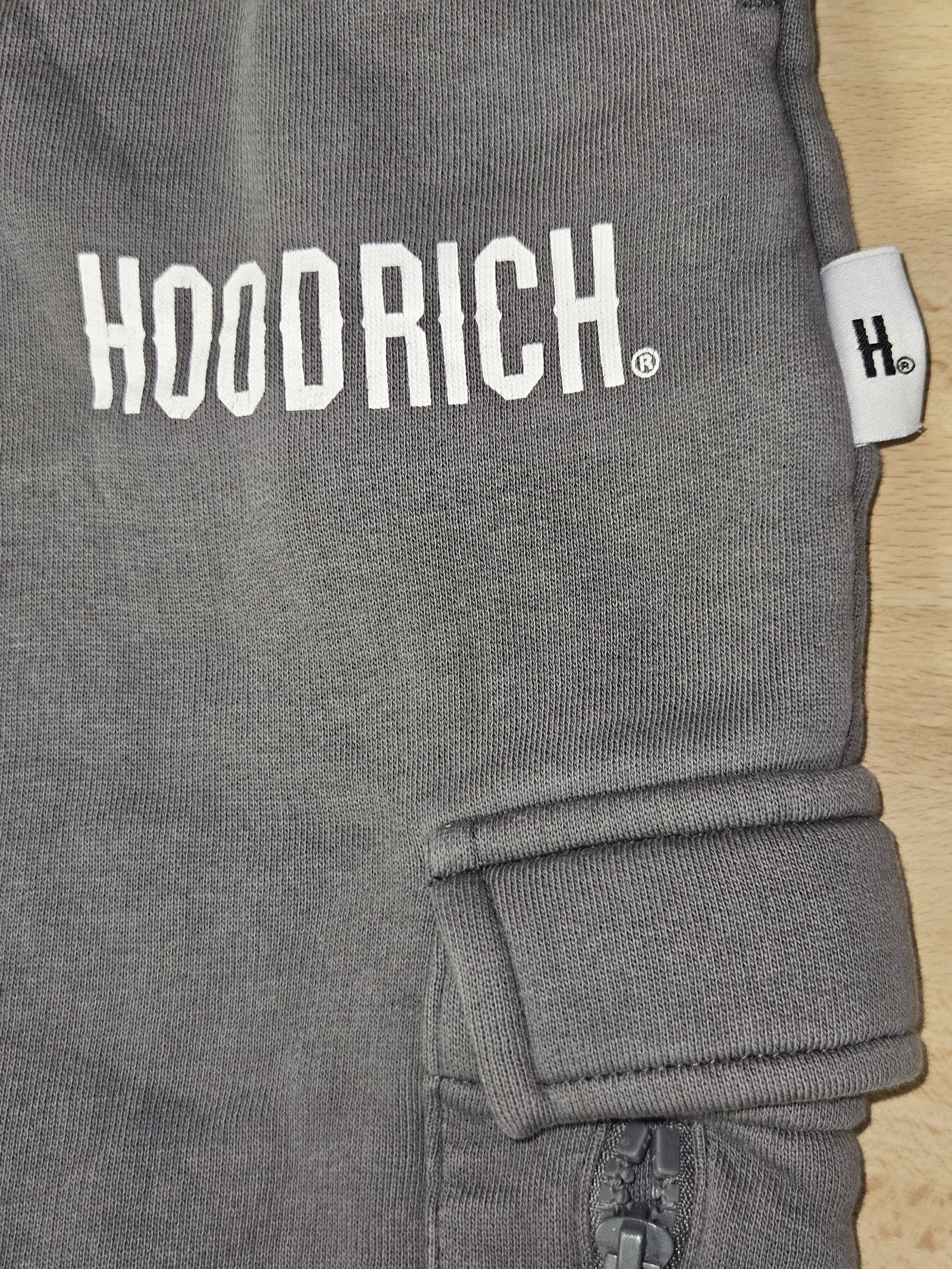 Genuine Hoodrich Charcoal utility-logo cargo cuffed joggers, XS, photo 3