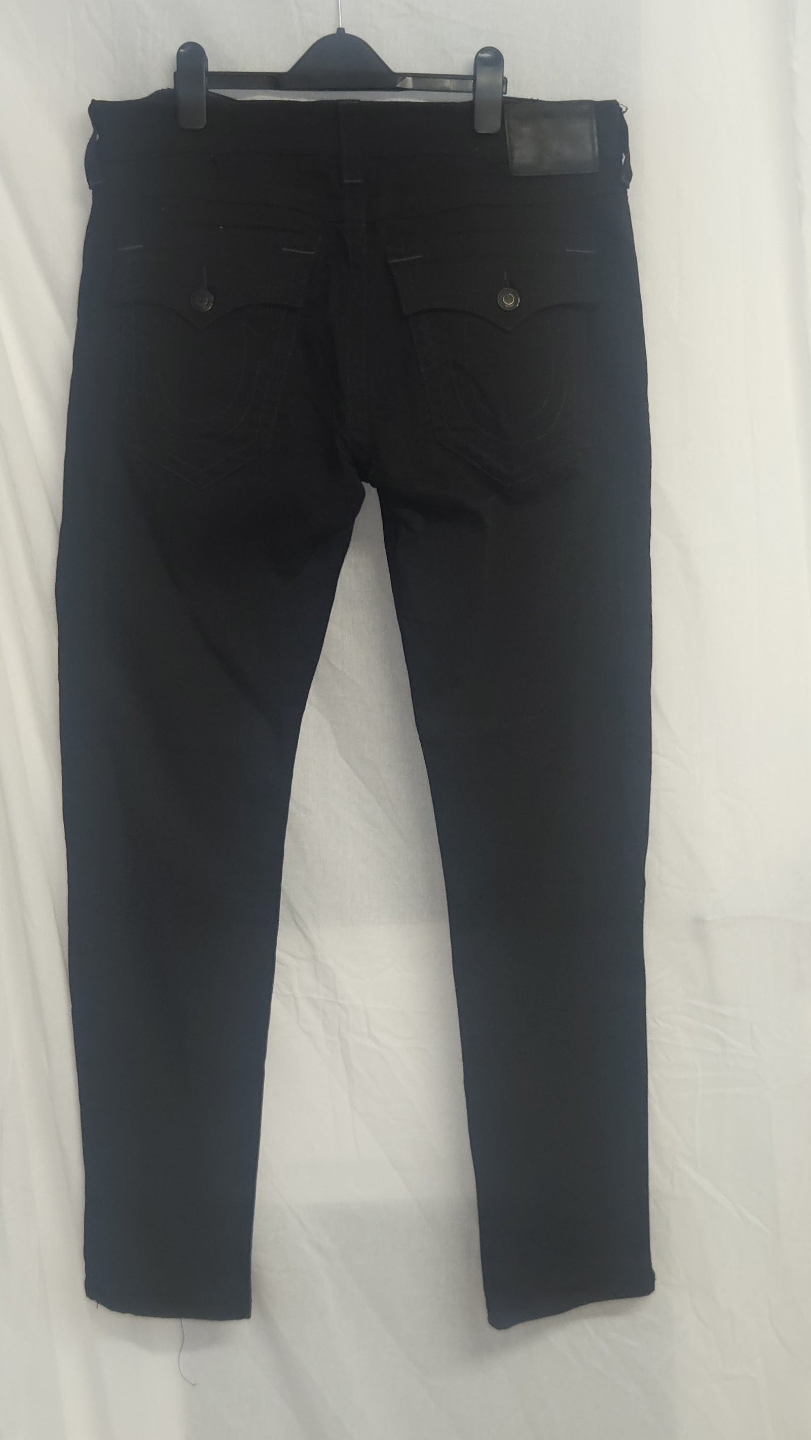 True Religion Ricky Black Flap Pocket Relaxed Straight Jeans, W36, photo 2
