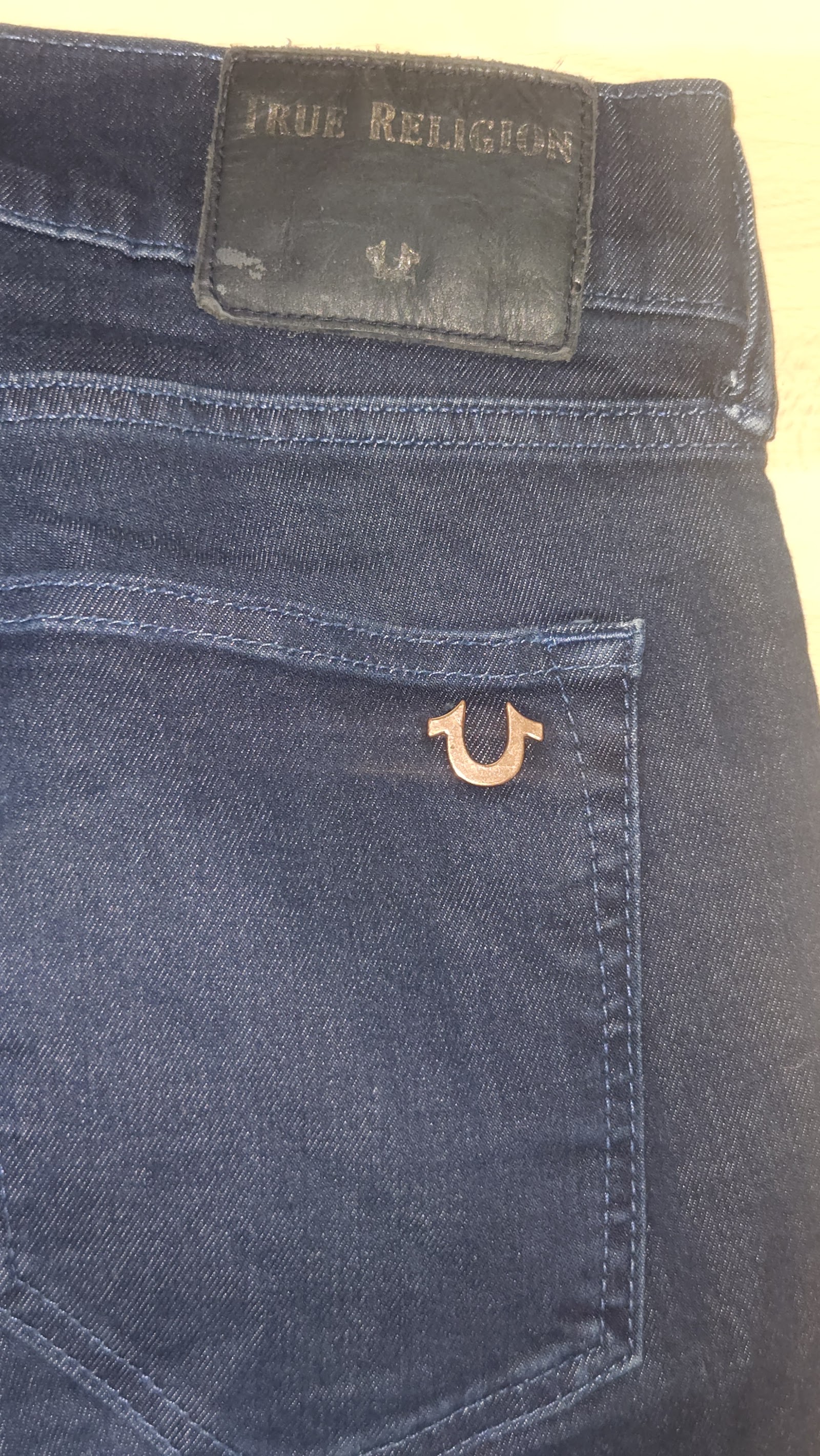 True Religion Rocco Dark Indigo Relaxed Skinny Jeans, W32, photo 7