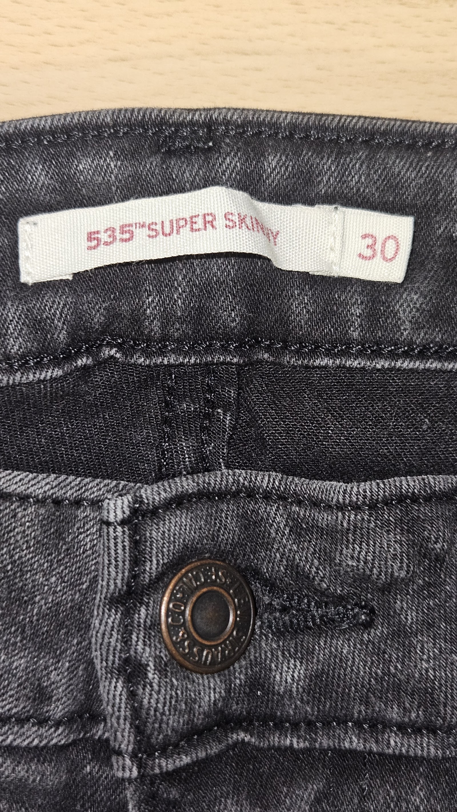 Unbranded Washed Black 535 Super Skinny Jeans, 30 (labelled), photo 3