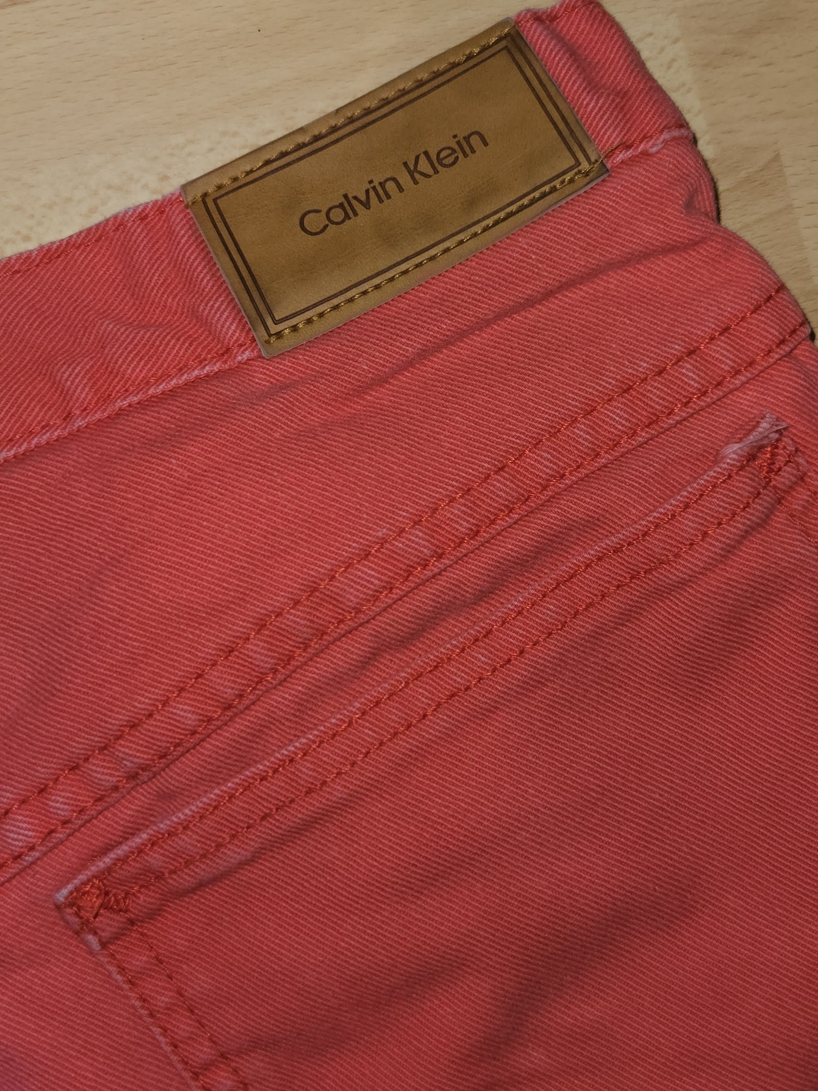 Genuine Calvin Klein Jeans Women's Size 12 Coral Red Denim Jeans, 12, photo 4