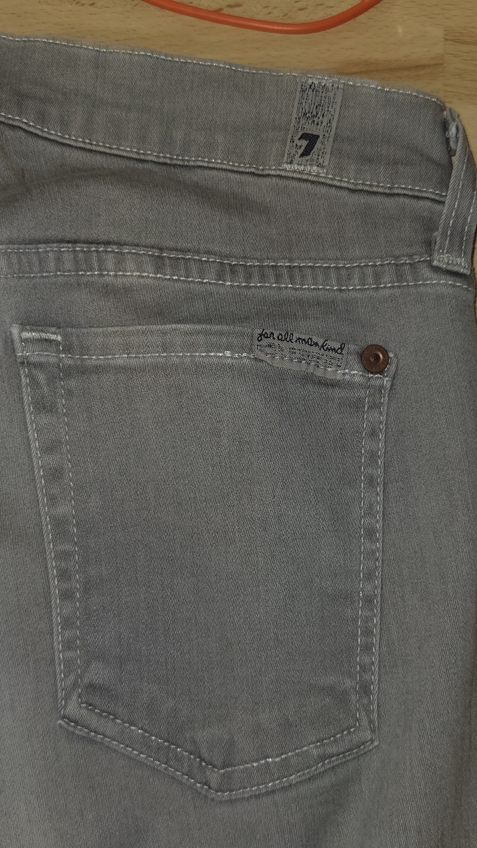 7 For All Mankind Grey Skinny Jeans, 27 (labelled), photo 8