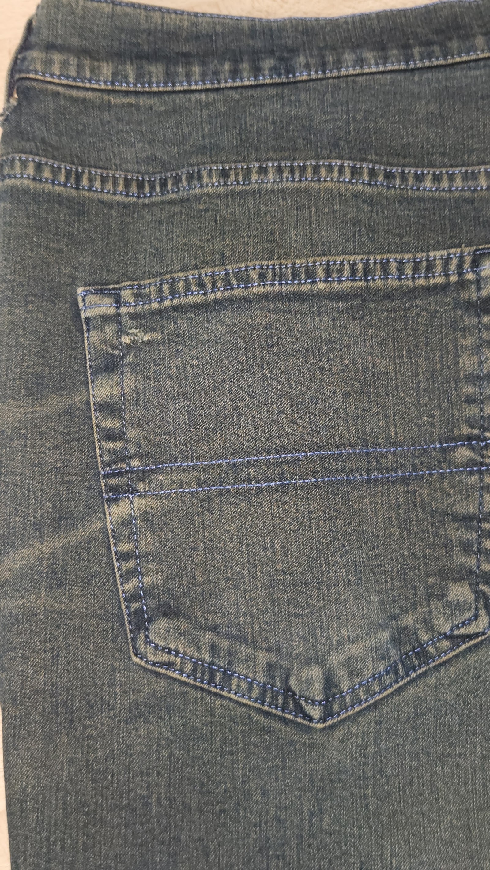 Trussardi Jeans Olive Washed Cropped Denim Jeans, Measured W36.5 L26.5 approx., photo 9