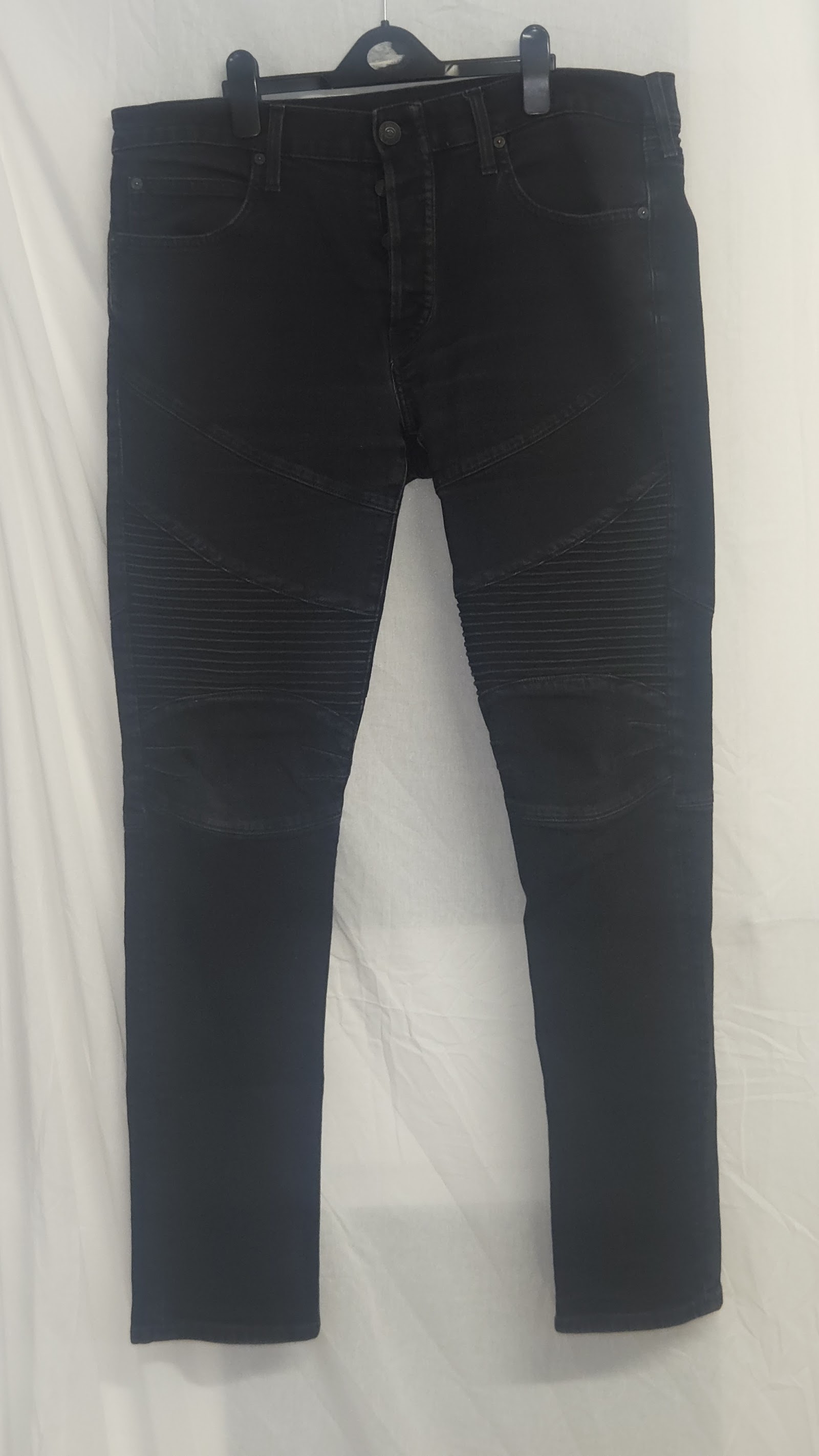 True Religion Rocco Washed Black Relaxed Skinny Jeans