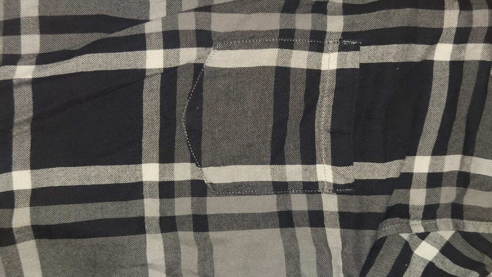 GAP Black Grey Checked Long Sleeve Shirt, M (labelled), photo 6