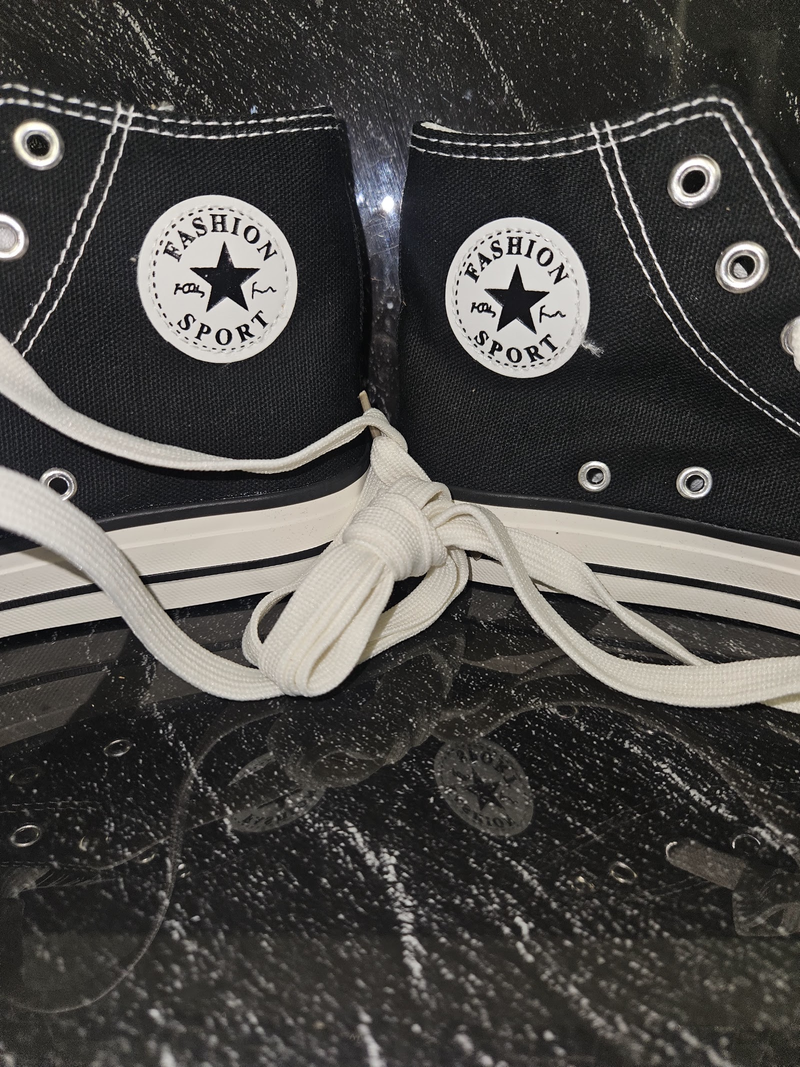 Genuine Unbranded Black Cartoon Rabbit Canvas High-Top Trainers Size EU 40 UK 7, EU 40 / UK 7, photo 4