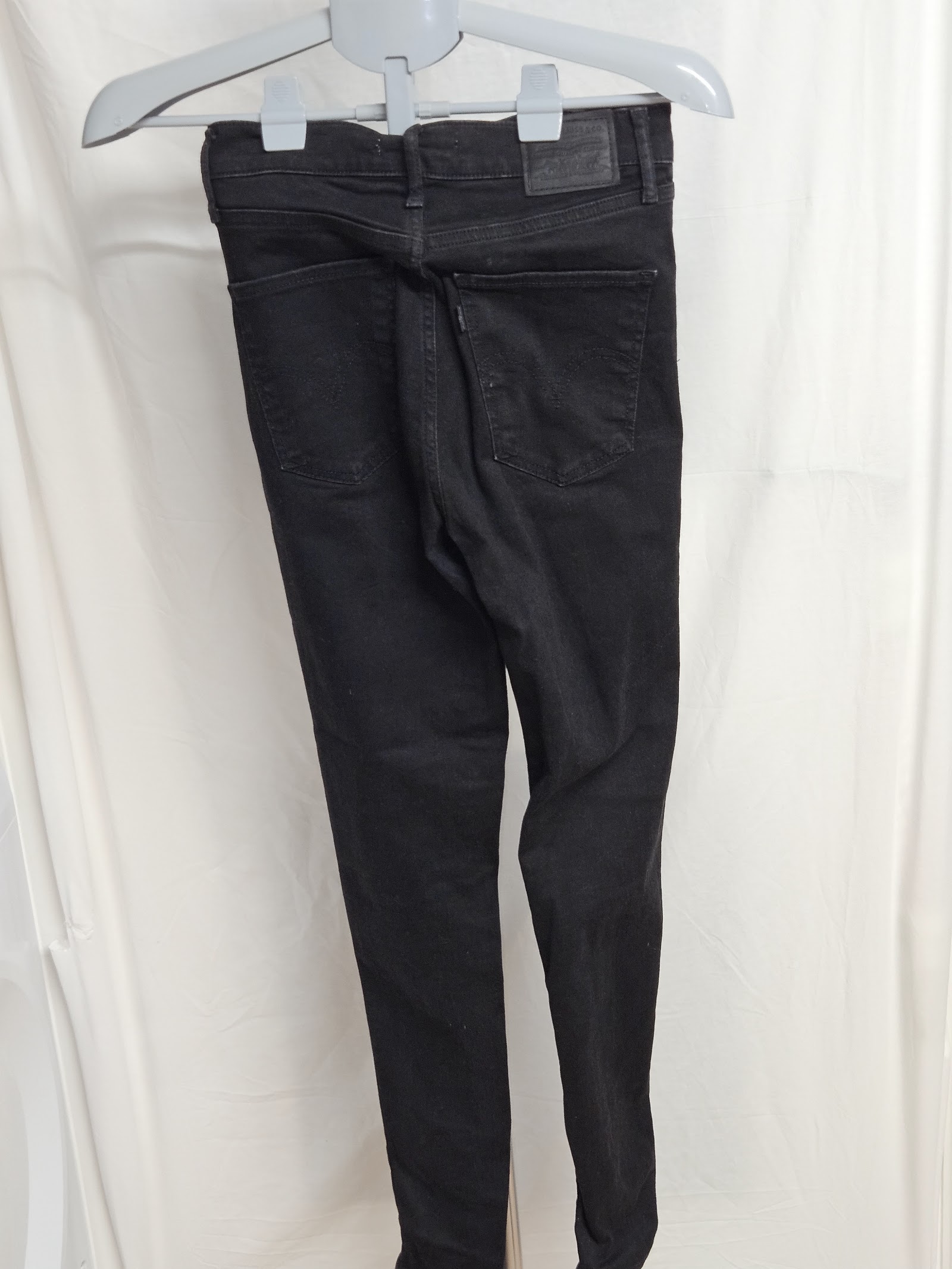 Genuine Levi's Mile High Super Skinny Black Jeans, W27 L30, photo 3