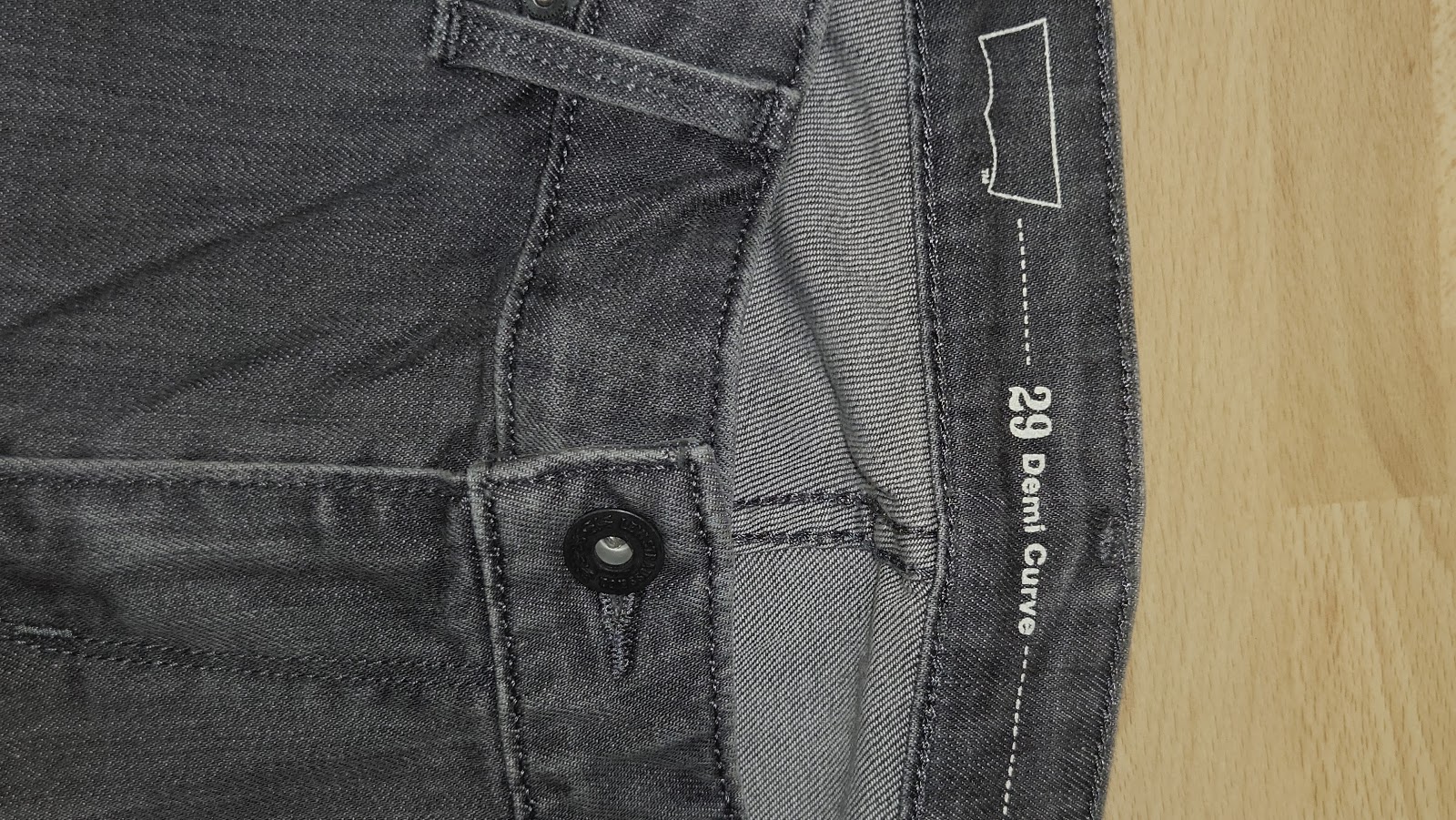 Unbranded Denim Curve Washed Grey Jeans, 29 (labelled), photo 3