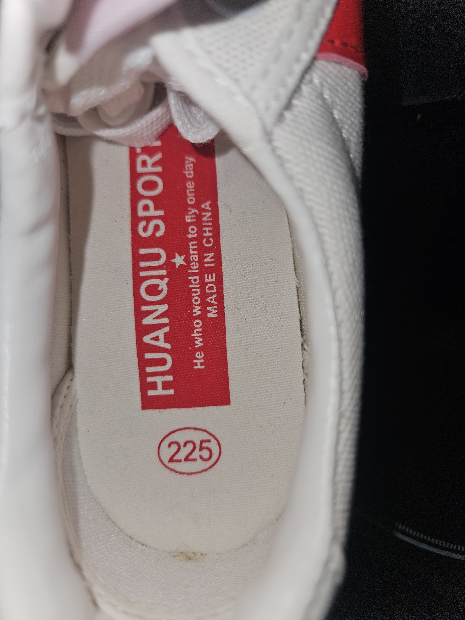 Genuine HUANQIU SPORT White Red Low-Top Trainers Size EU 35 UK 2.5, EU 35 / UK 2.5 / CN 225, photo 6
