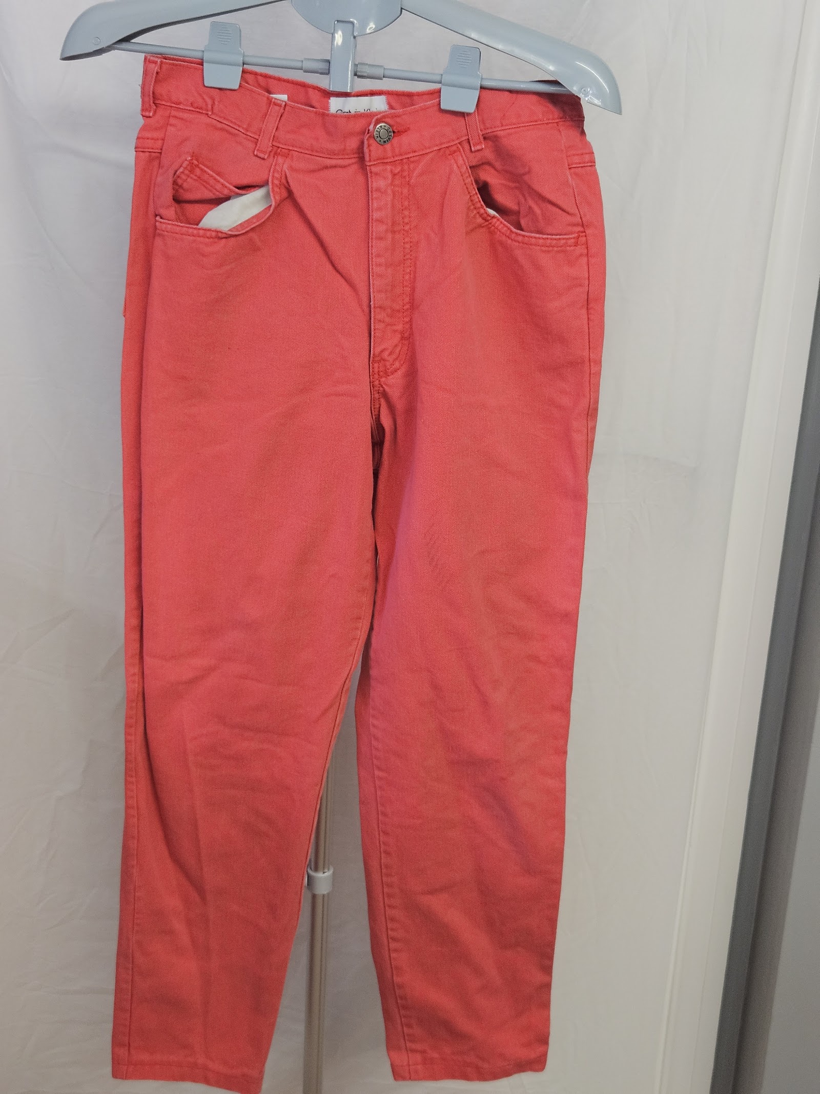 Calvin Klein Jeans Women's Size 12 Coral Red Denim Jeans