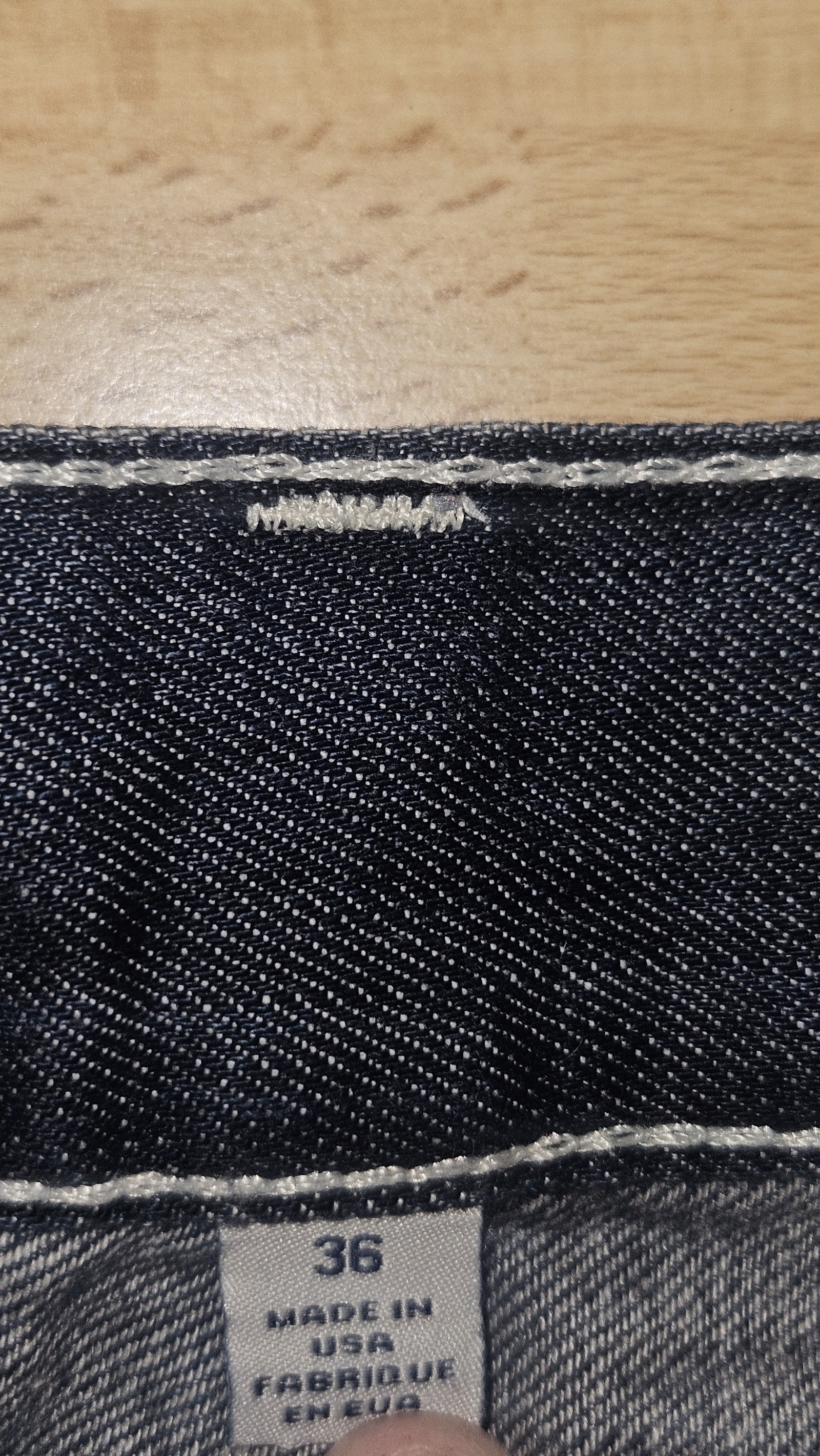 True Religion Washed Blue Heavy Stitch Flap Pocket Distressed Jeans, W36, photo 7