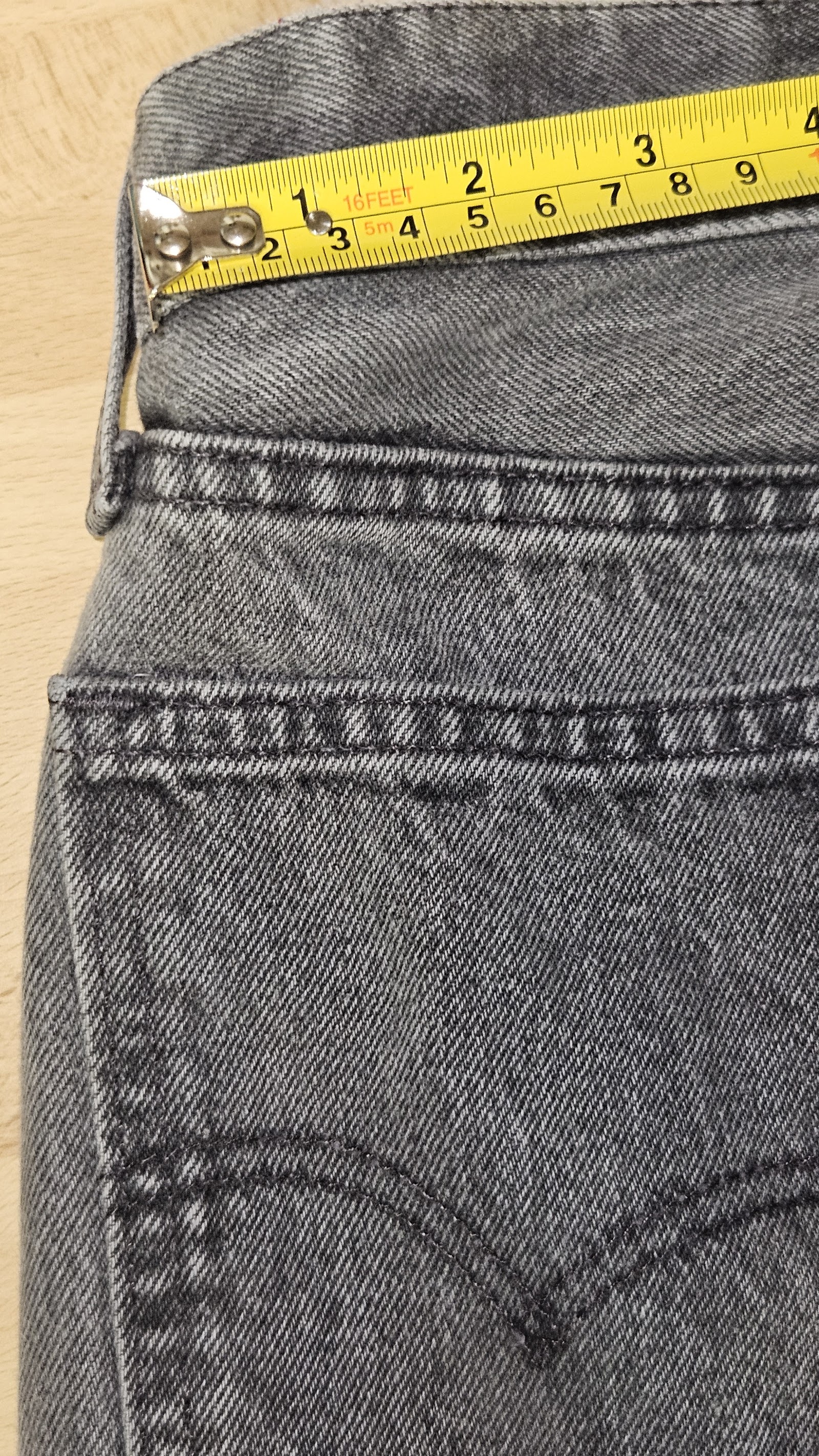 Levi's 818 Orange Tab Washed Grey Jeans, Measured W26.5 L29.5 approx., photo 10
