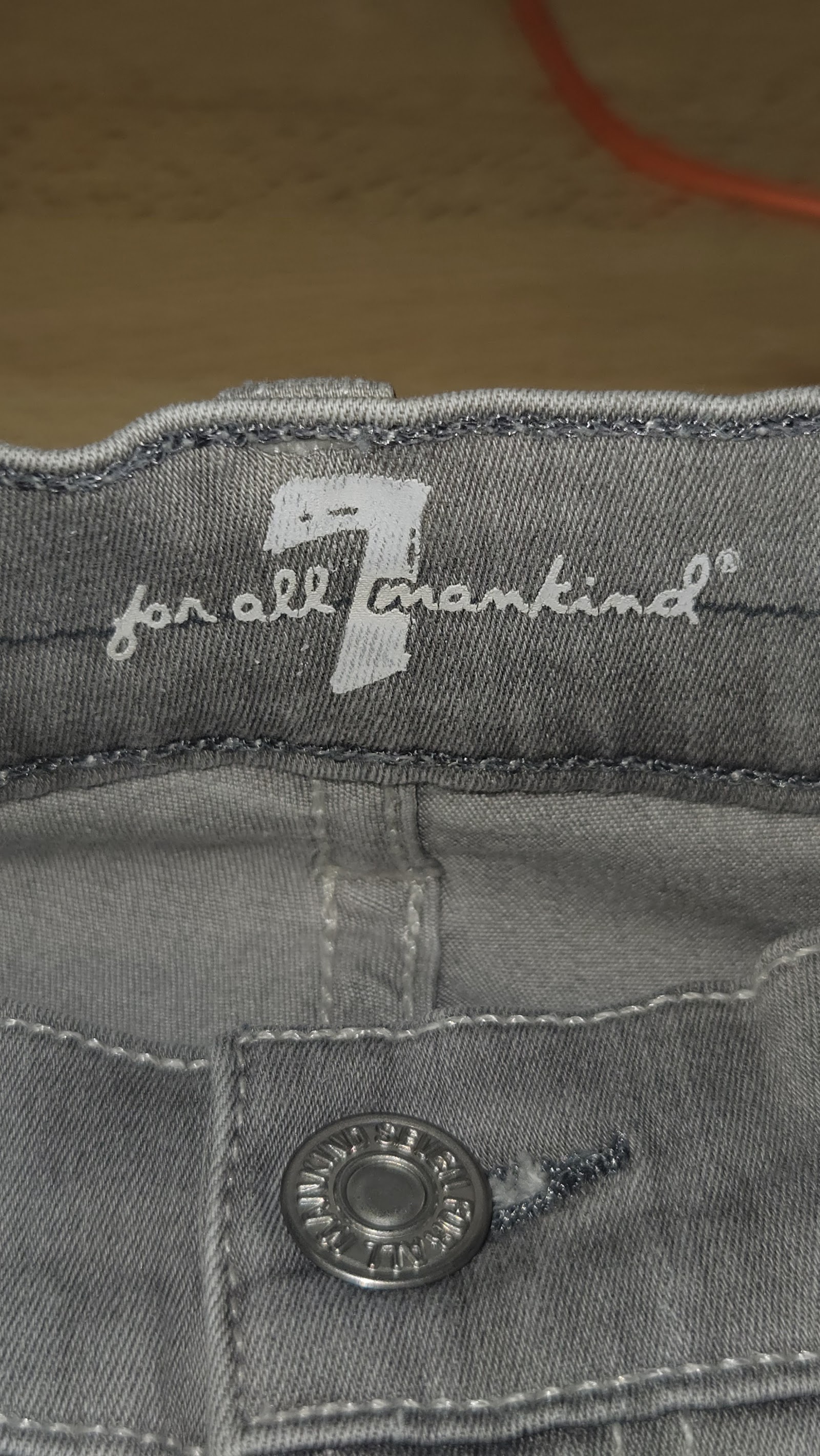 7 For All Mankind Grey Skinny Jeans, 27 (labelled), photo 3