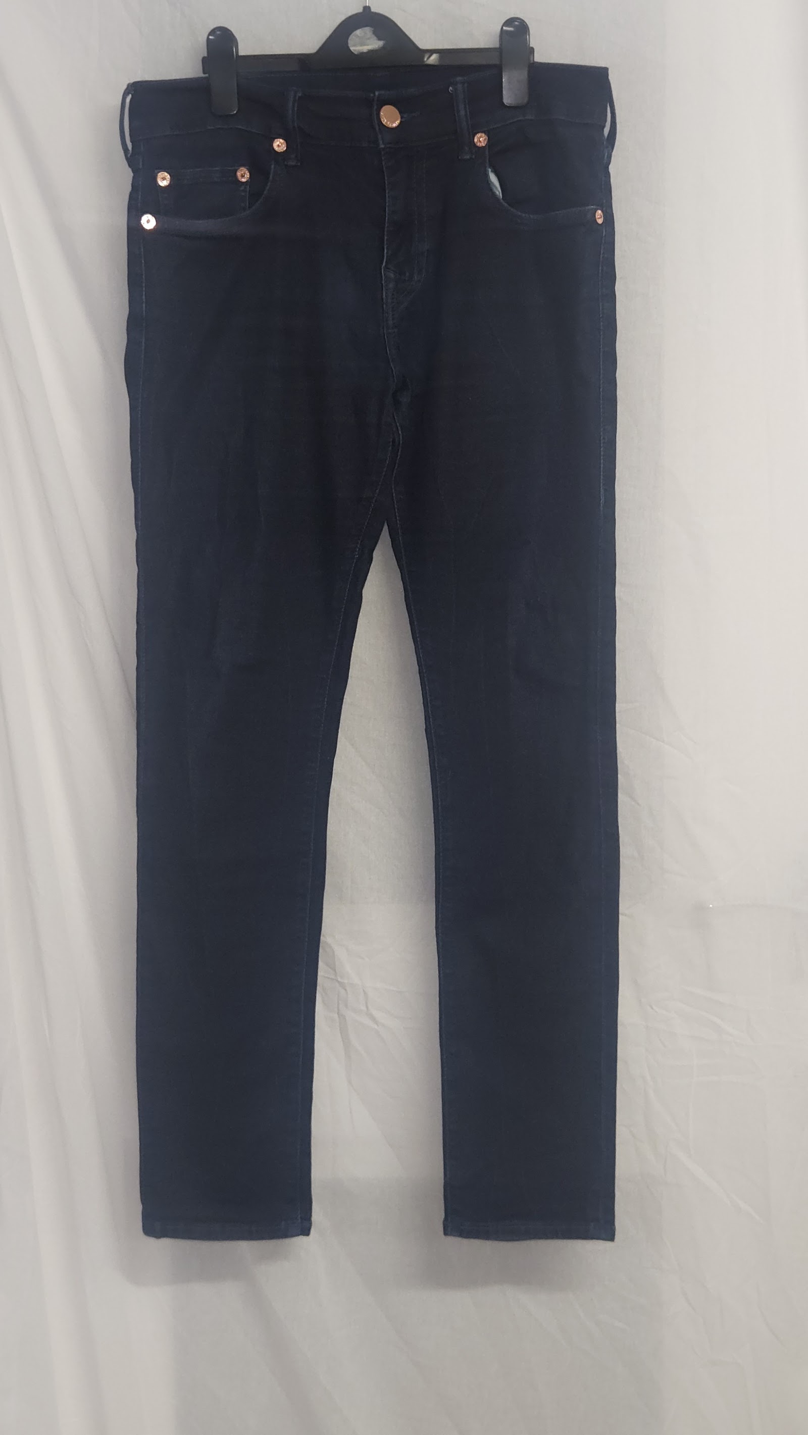 True Religion Rocco Dark Indigo Relaxed Skinny Jeans