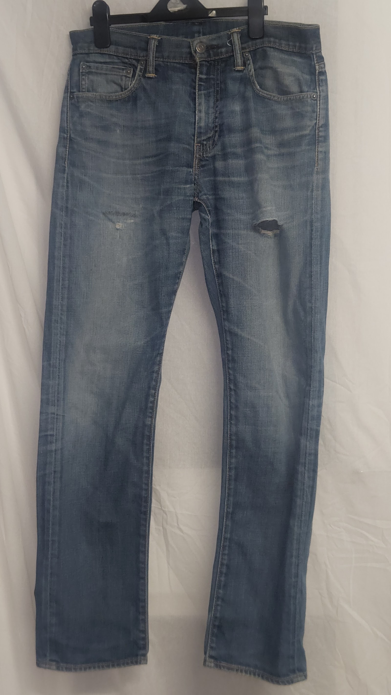 SMART Blue Cargo Jeans Contrast Utility Pockets, Measured W31.5 approx., photo 10