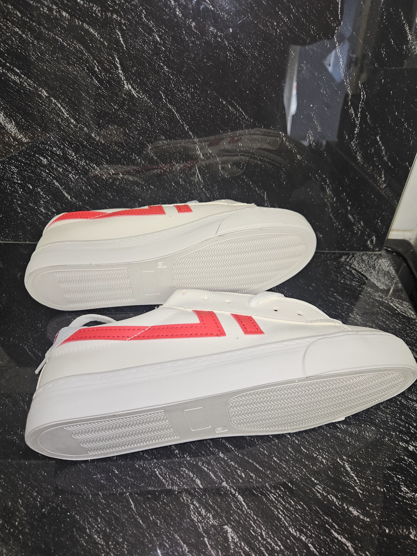 Genuine K-STEP White Red Low-Top Trainers Size EU 39 UK 6, EU 39 / UK 6 / 245, photo 5