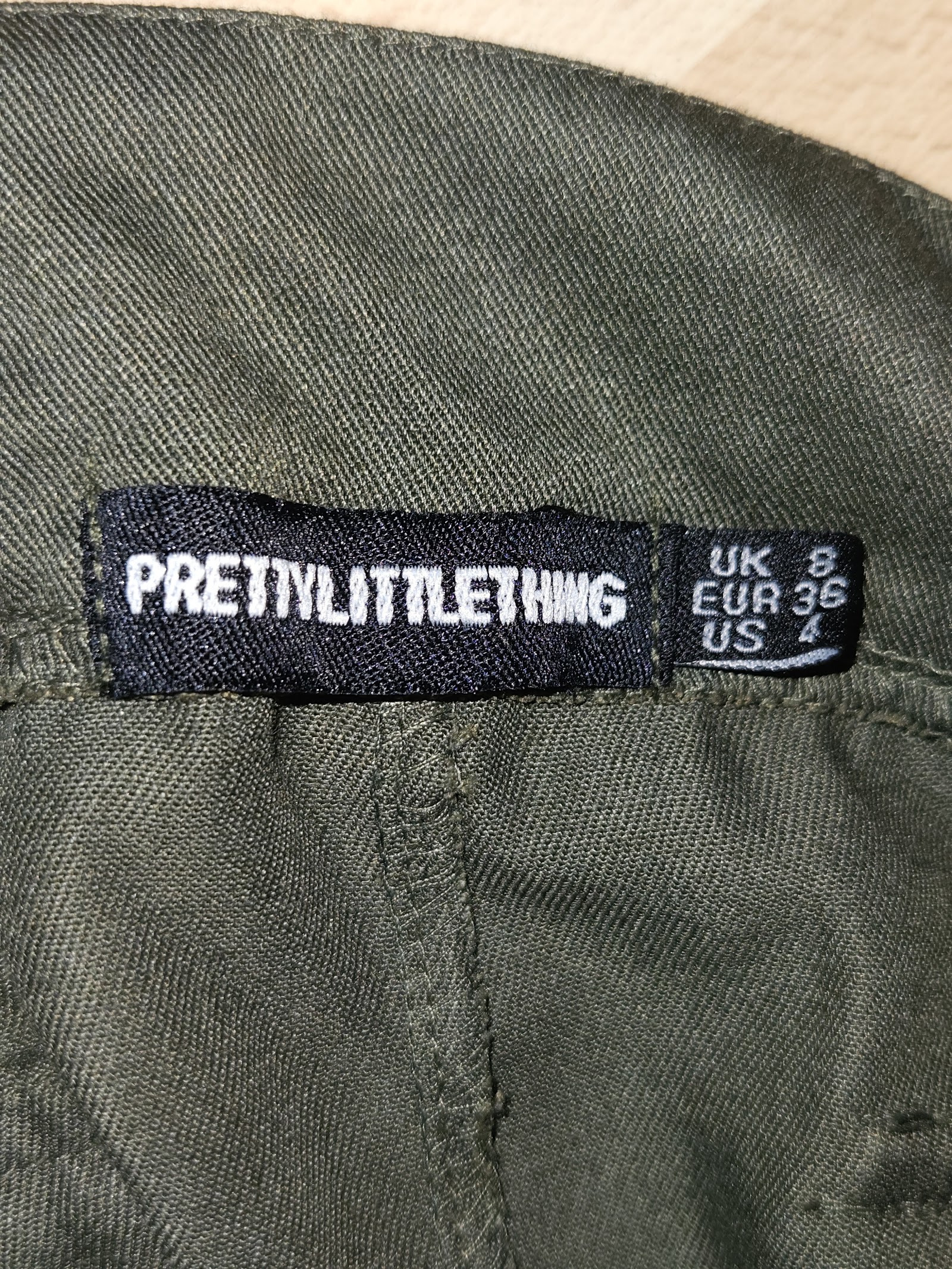 Genuine PrettyLittleThing Khaki Cargo Trousers UK 8, UK 8 / EU 36 / US 4, photo 3