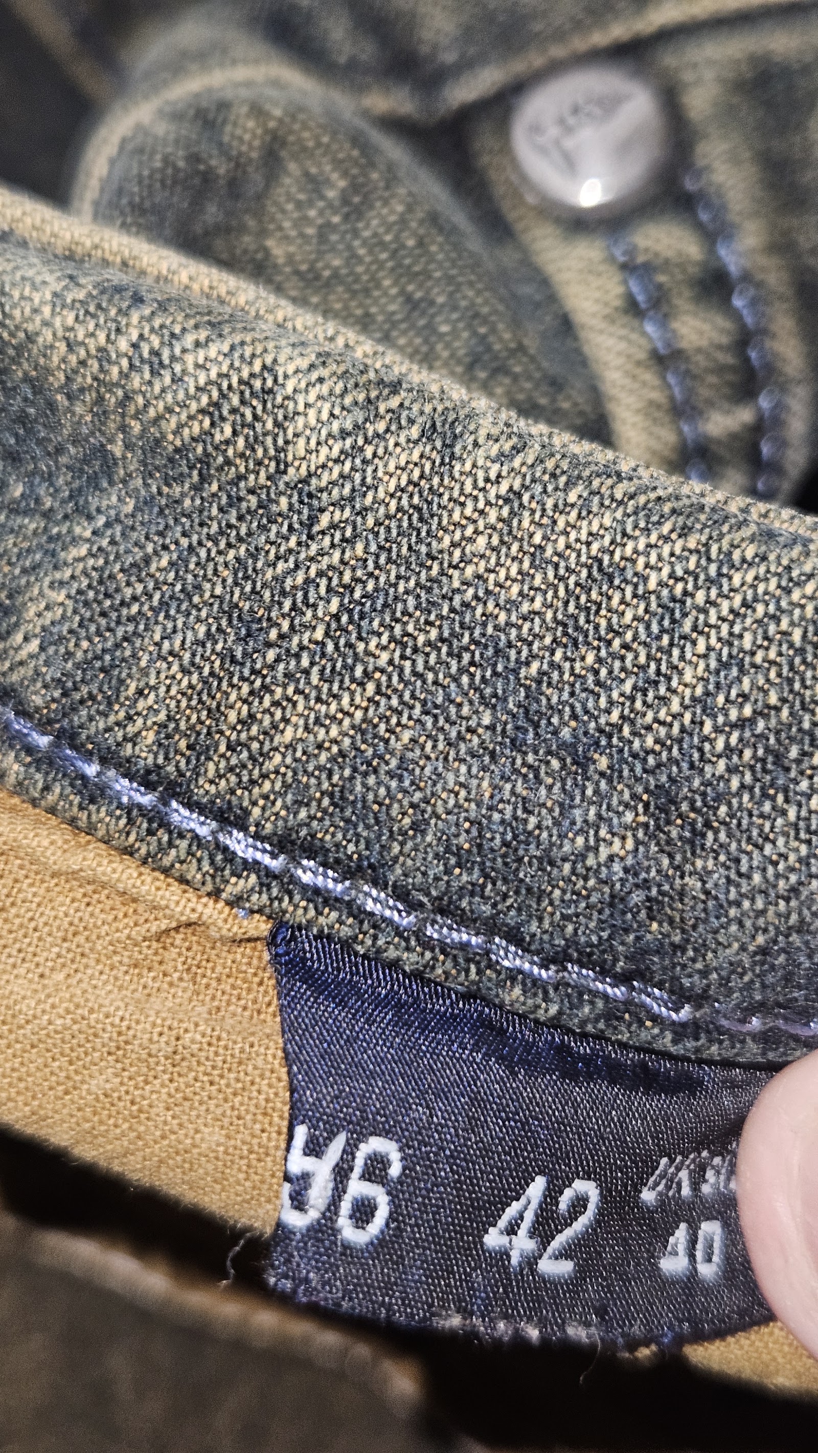 Trussardi Jeans Olive Washed Cropped Denim Jeans, Measured W36.5 L26.5 approx., photo 4