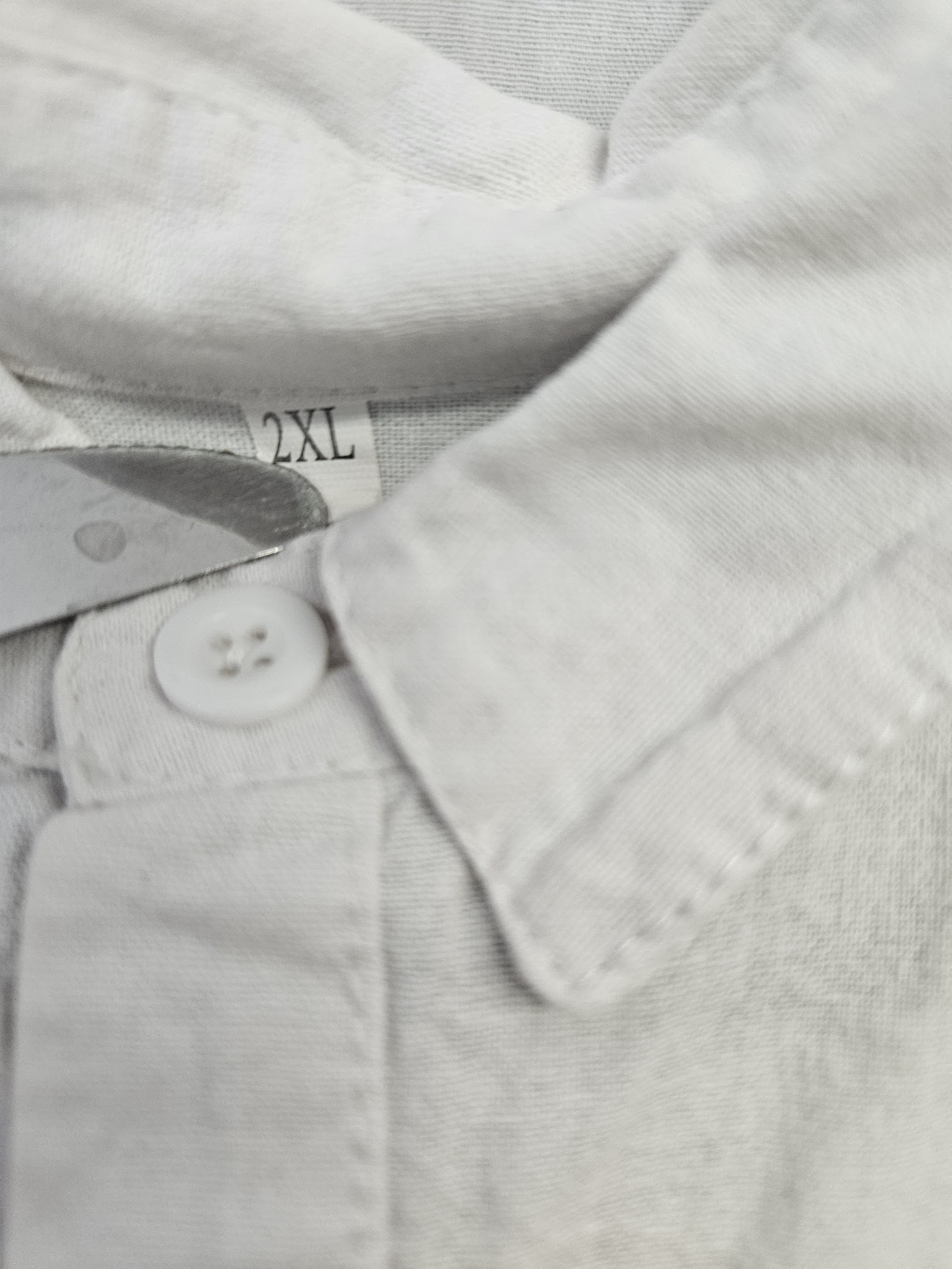 Genuine Unbranded White short-sleeve smart shirt, 2XL, photo 2