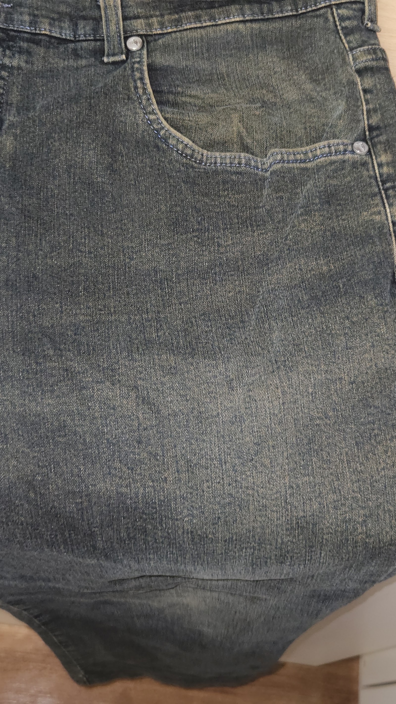 Trussardi Jeans Olive Washed Cropped Denim Jeans, Measured W36.5 L26.5 approx., photo 8