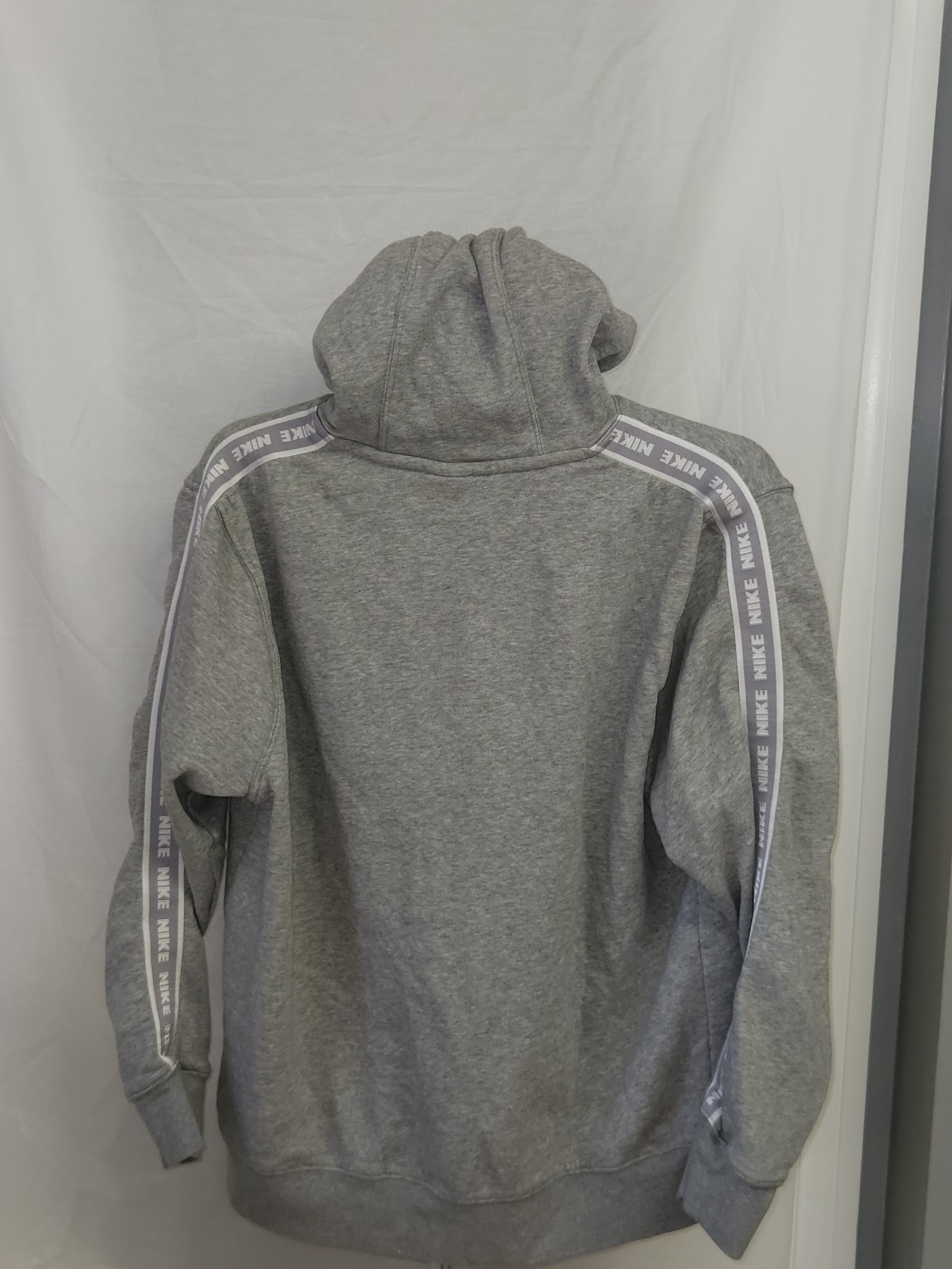 Genuine Nike Grey Tape Logo Full Zip Hoodie Size L, L, photo 2