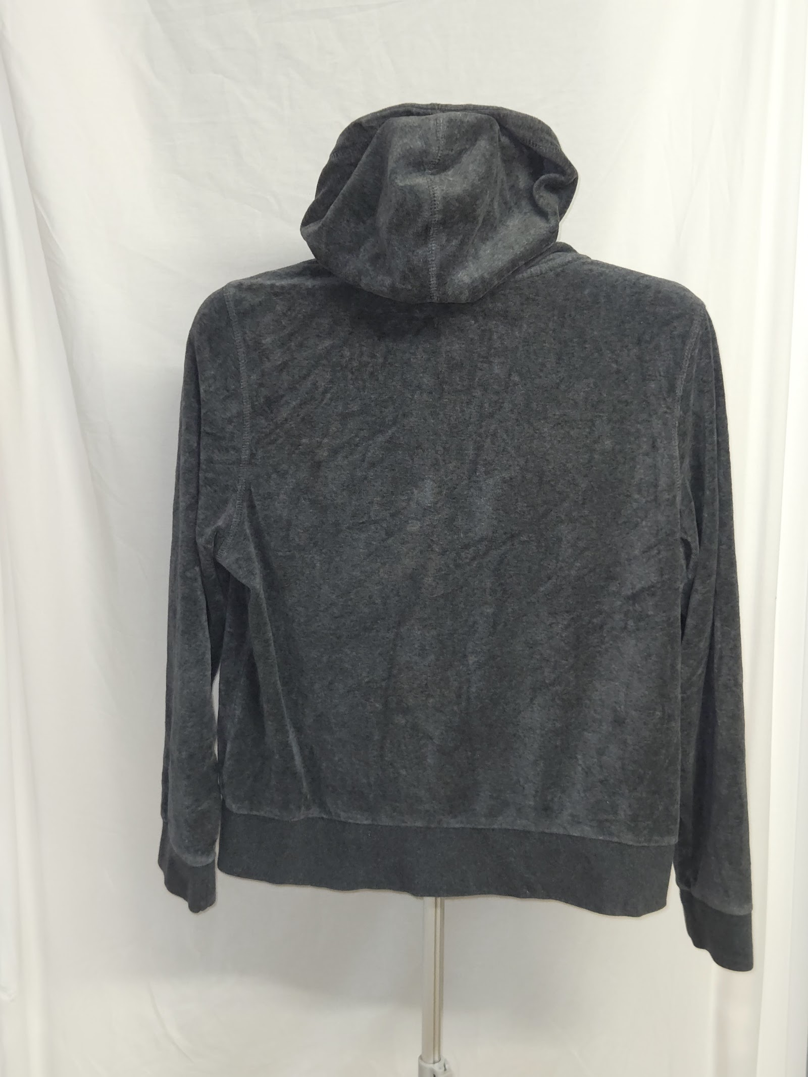 Genuine Calvin Klein Jeans Charcoal Velour Full Zip Hoodie, L, photo 2