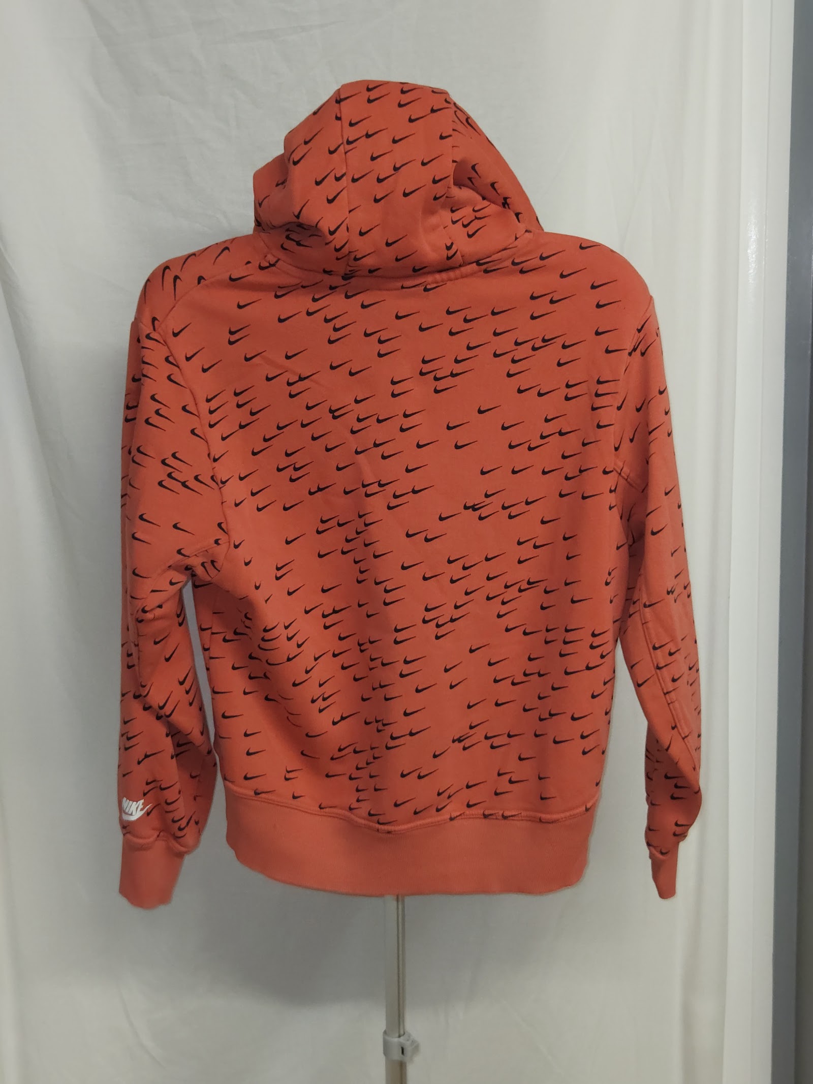 Genuine Nike Coral All Over Swoosh Pullover Hoodie, L, photo 2