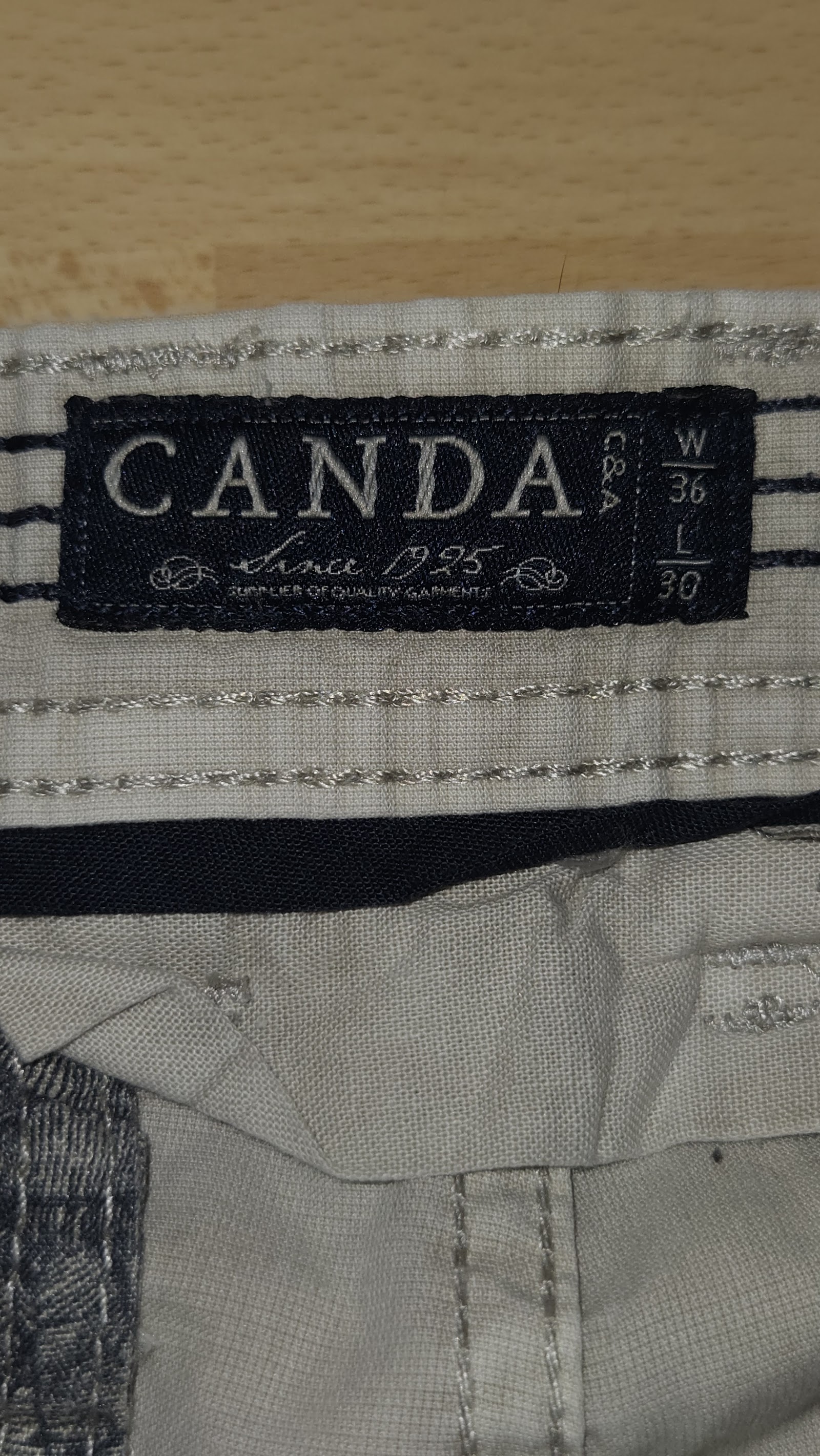 Canda Light Grey Regular Fit Trousers, W36 L30 (labelled), photo 3